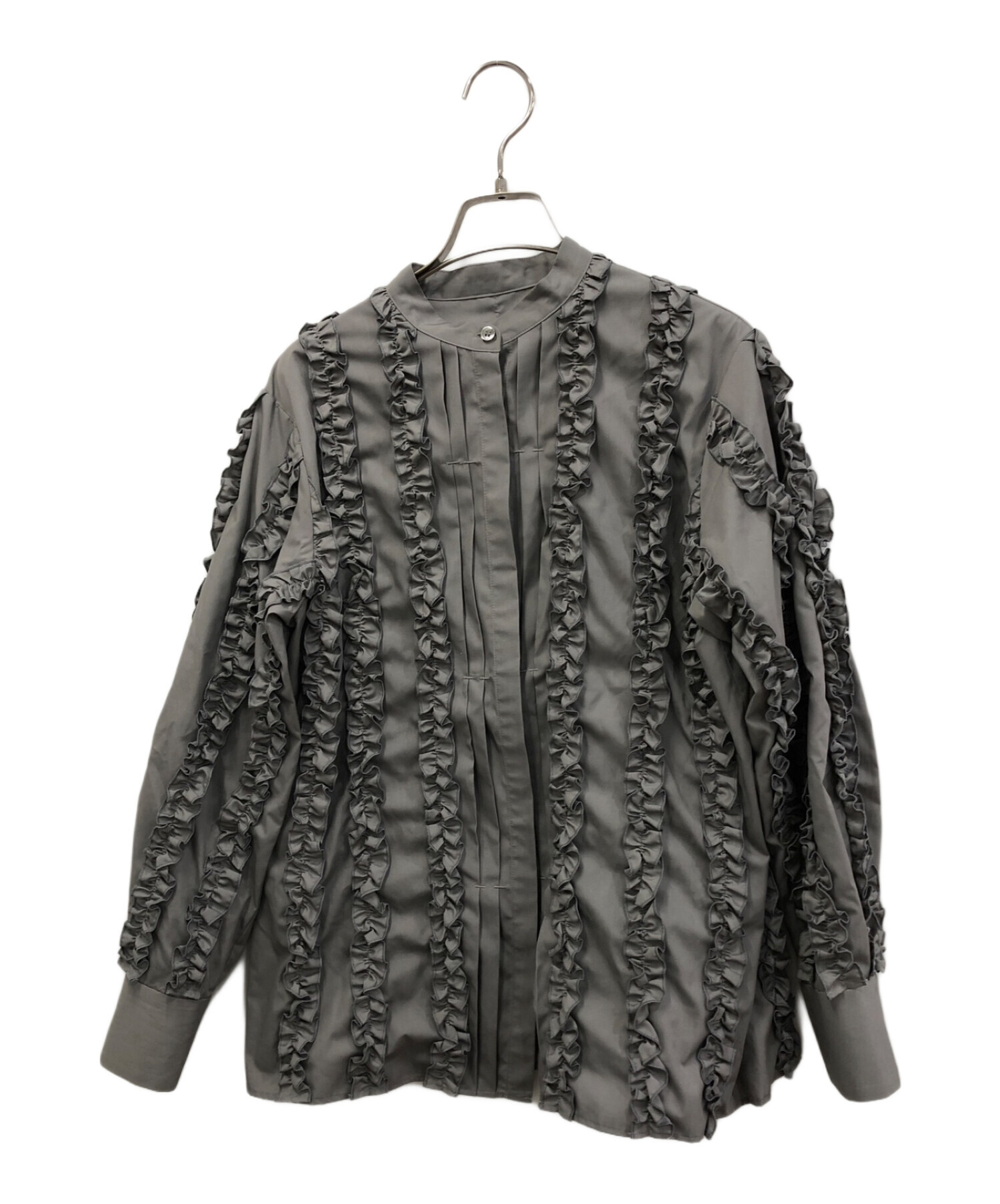 中古・古着通販】meer. (メーア) WHIP RUFFLE BLOUSE グレー