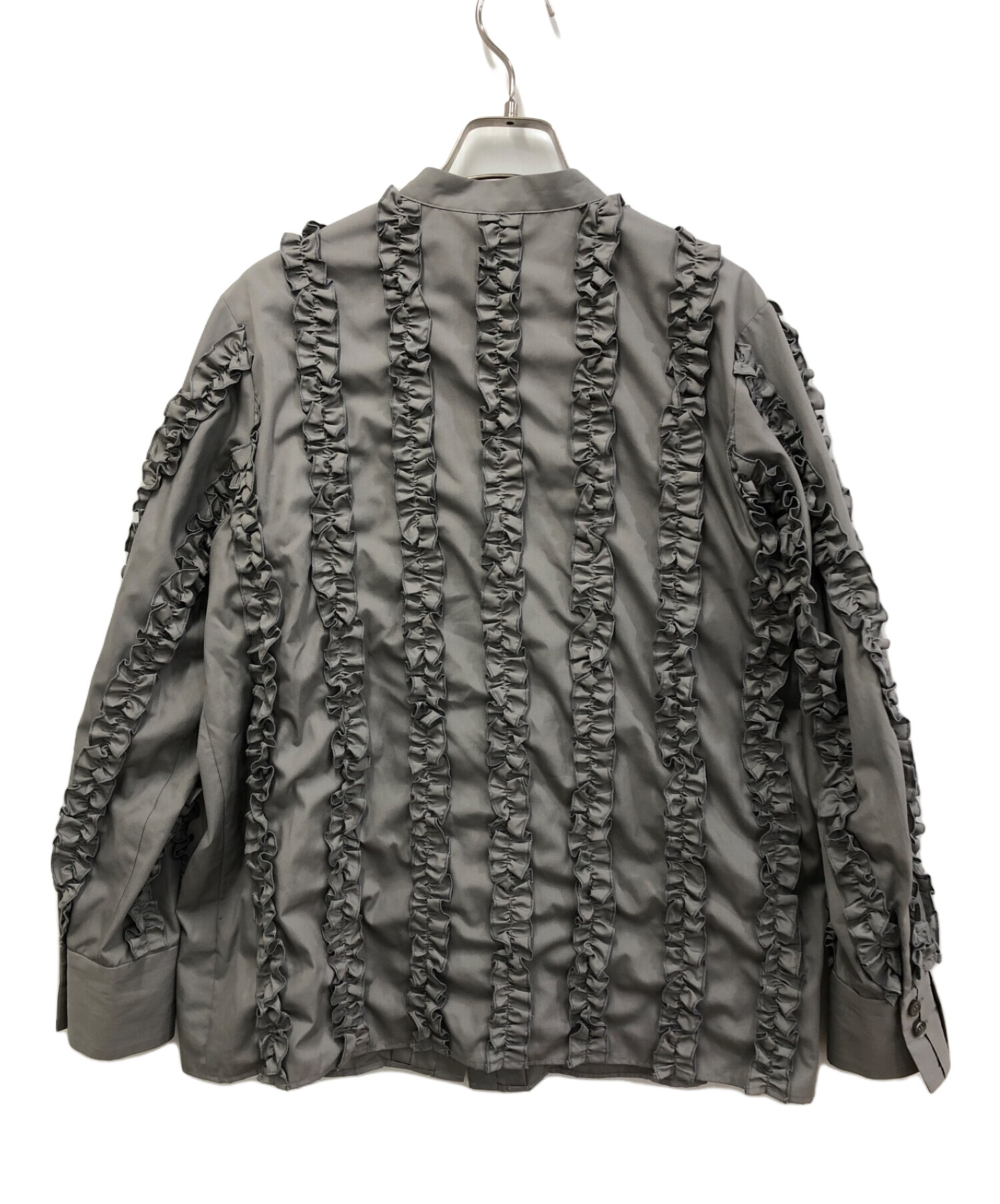 中古・古着通販】meer. (メーア) WHIP RUFFLE BLOUSE グレー