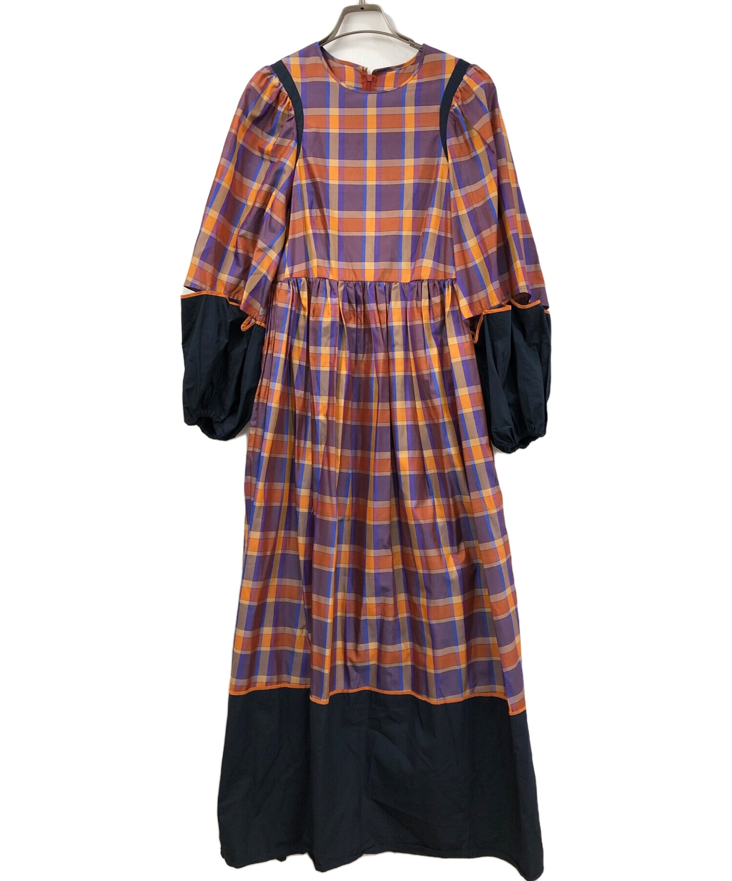 Drawer別注〈Scye（サイ）〉マドラスチェックドレス ¥85,800 Drawer（ドゥロワー）の「Drawer別注〈Scye（サイ）〉マドラスチェック