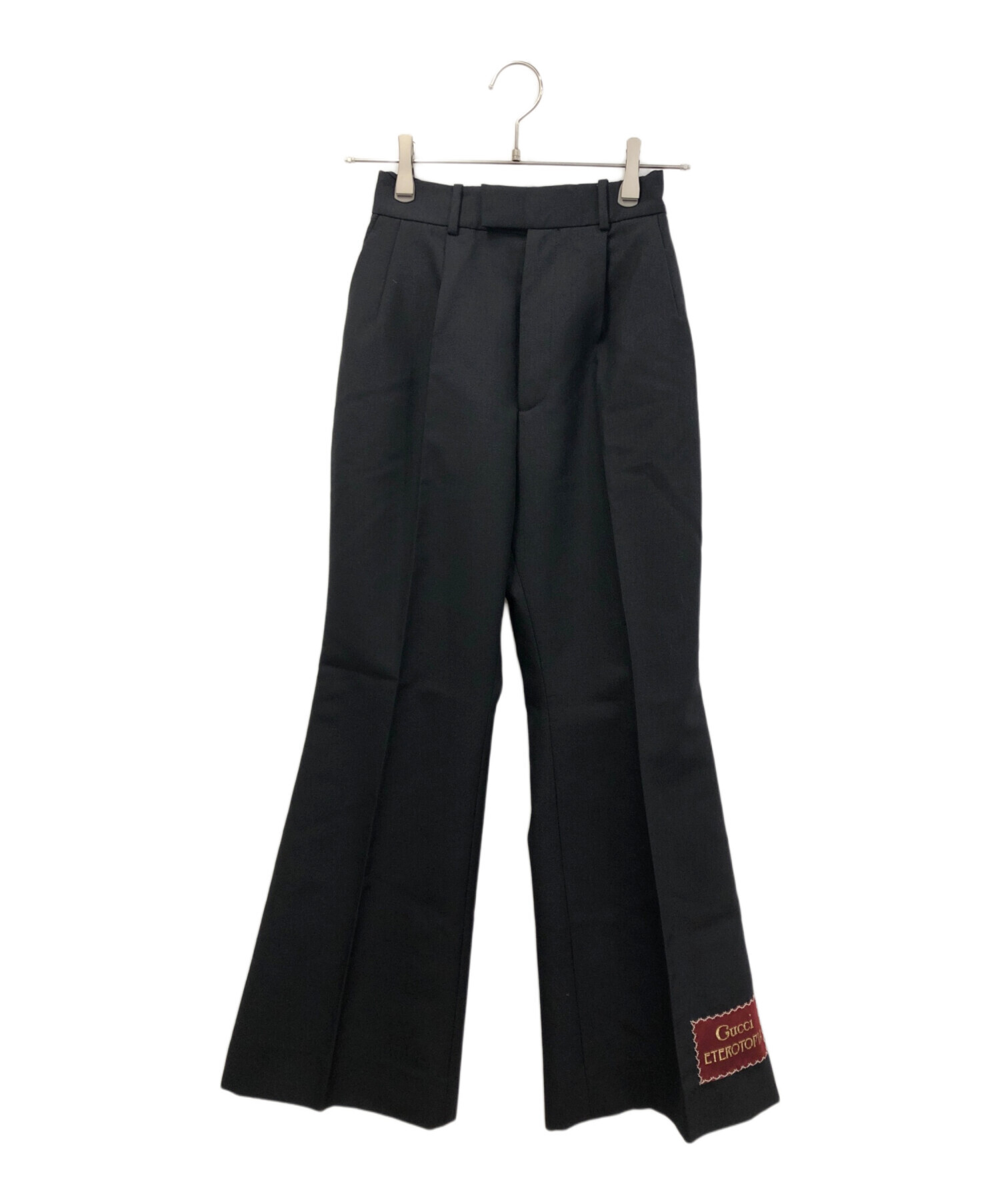 中古・古着通販】GUCCI (グッチ) パンツ ブラック サイズ:（※ｳｴｽﾄｻｲｽﾞ