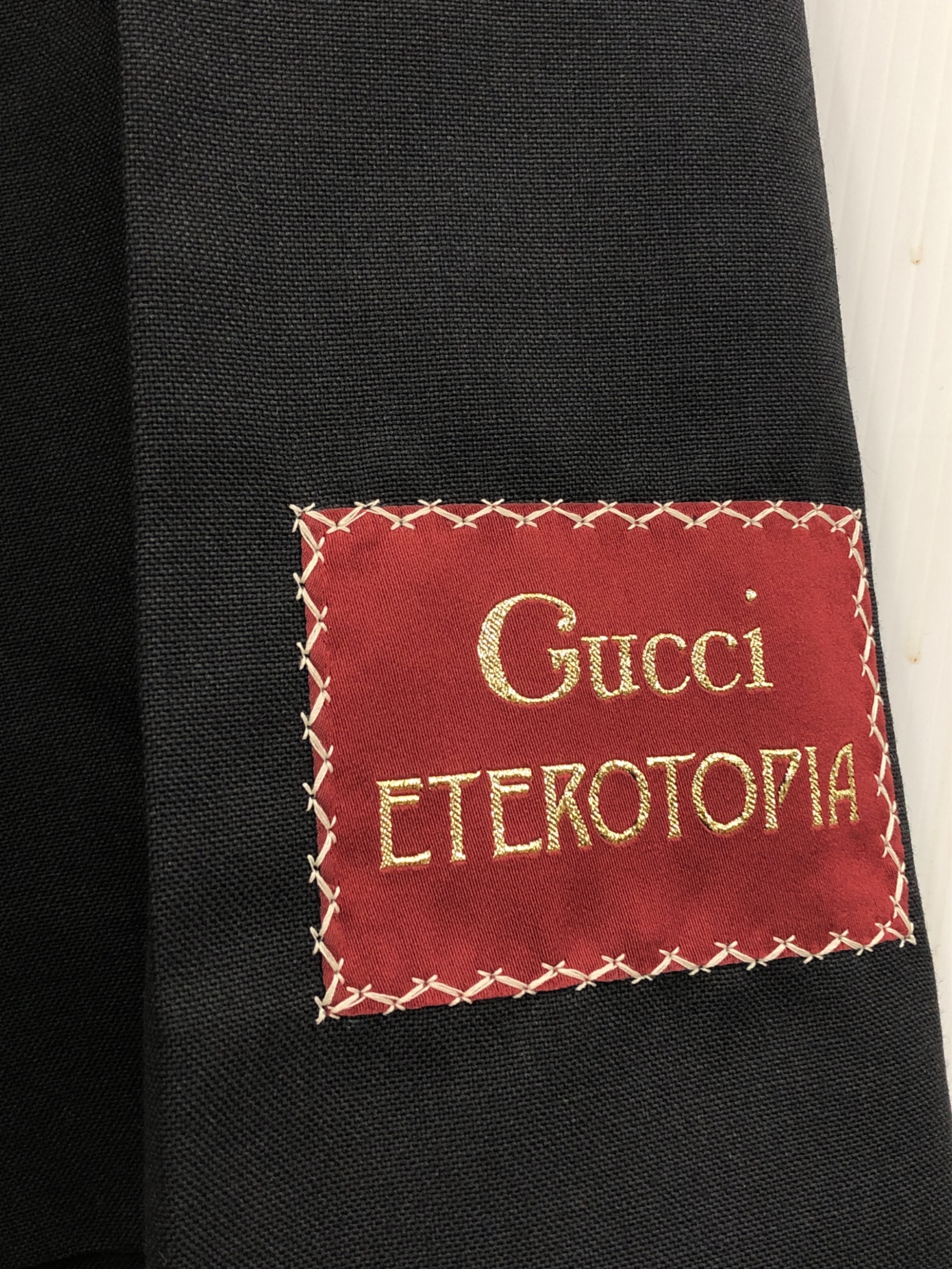 中古・古着通販】GUCCI (グッチ) パンツ ブラック サイズ:（※ｳｴｽﾄｻｲｽﾞ