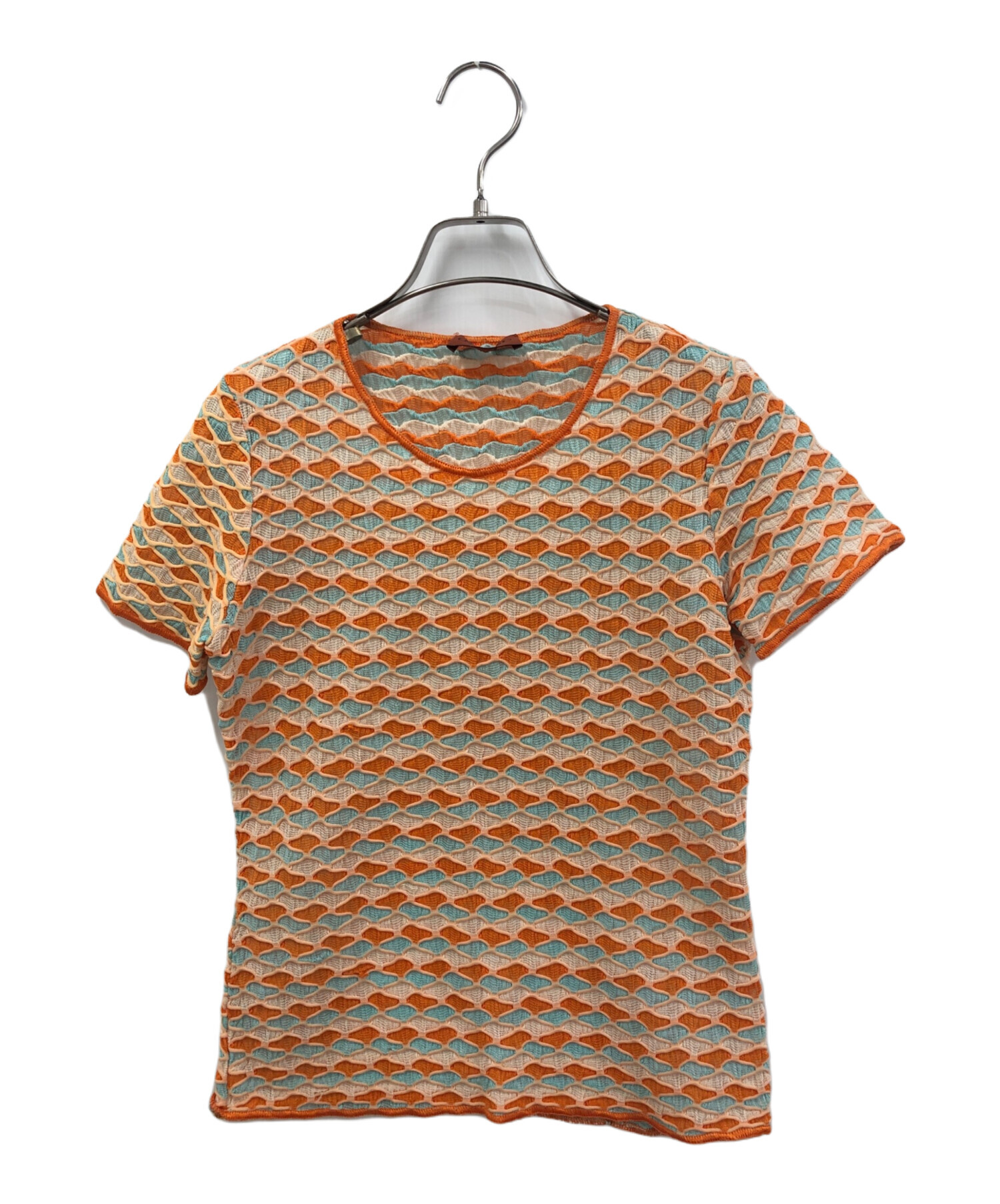 中古・古着通販】missoni (ミッソーニ) Tシャツ オレンジ サイズ:表記 