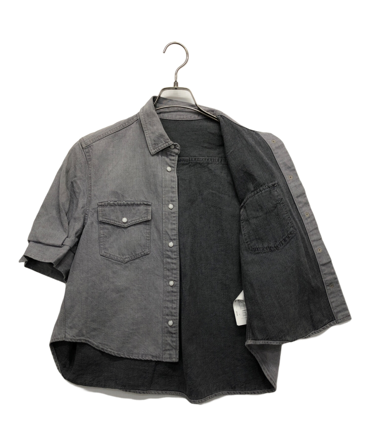 中古・古着通販】sacai (サカイ) Denim Shirt グレー サイズ:1