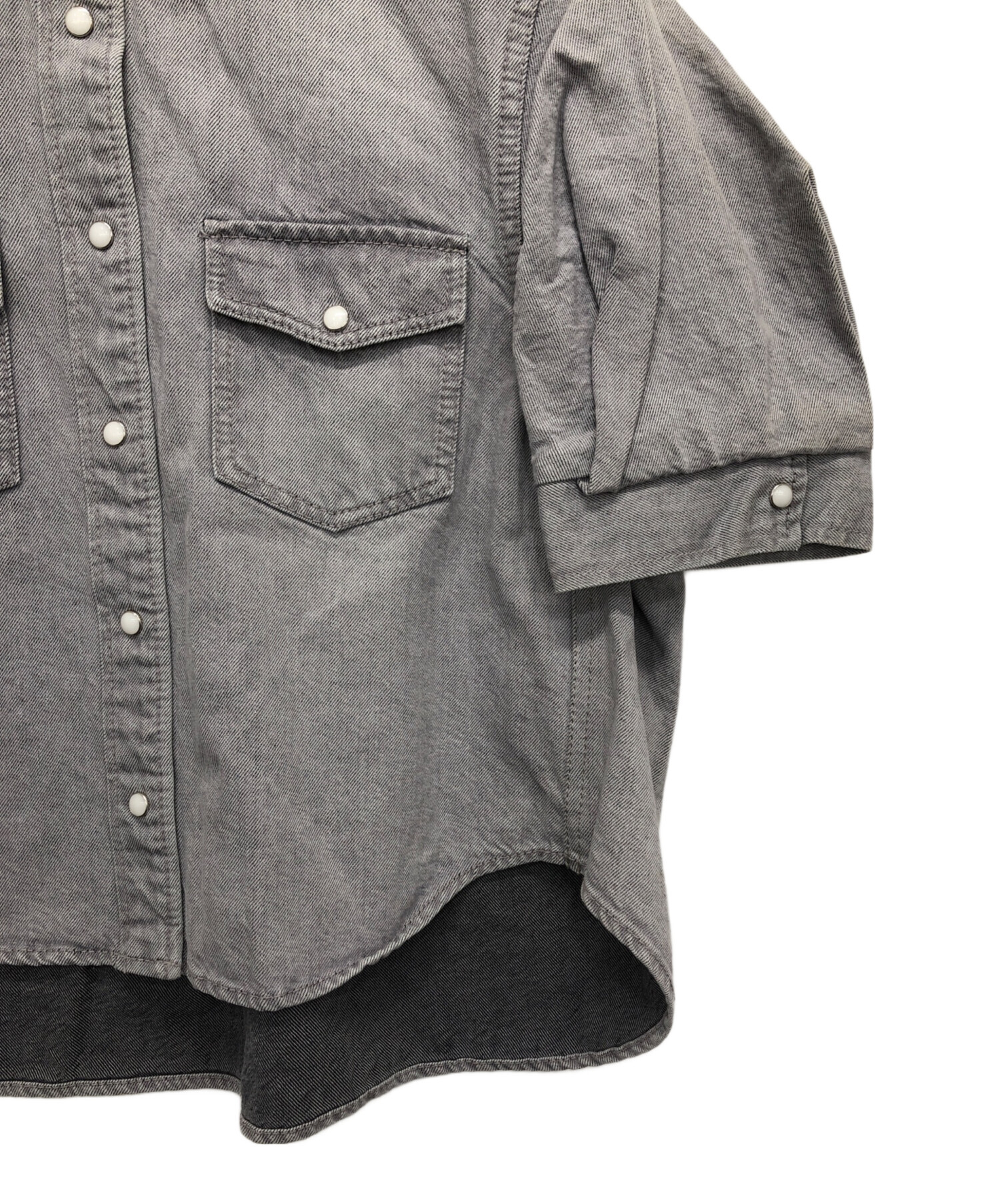 中古・古着通販】sacai (サカイ) Denim Shirt グレー サイズ:1