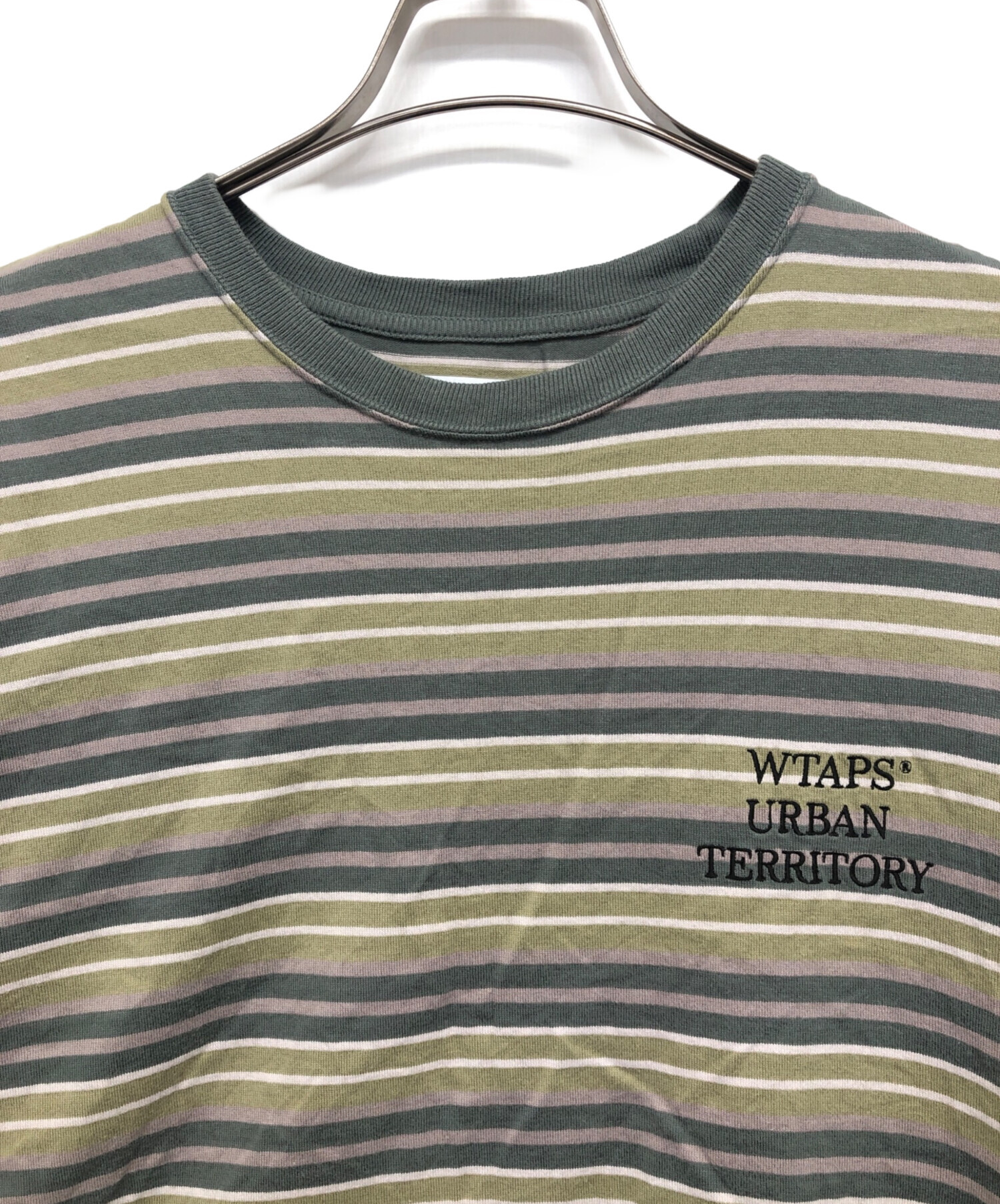 中古・古着通販】WTAPS (ダブルタップス) ボーダーTシャツ グリーン 