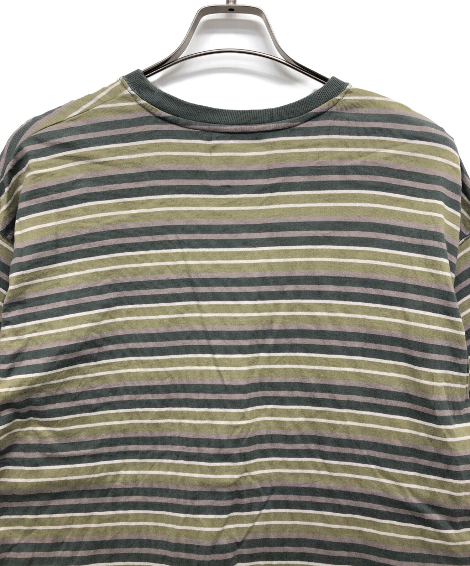 中古・古着通販】WTAPS (ダブルタップス) ボーダーTシャツ グリーン 
