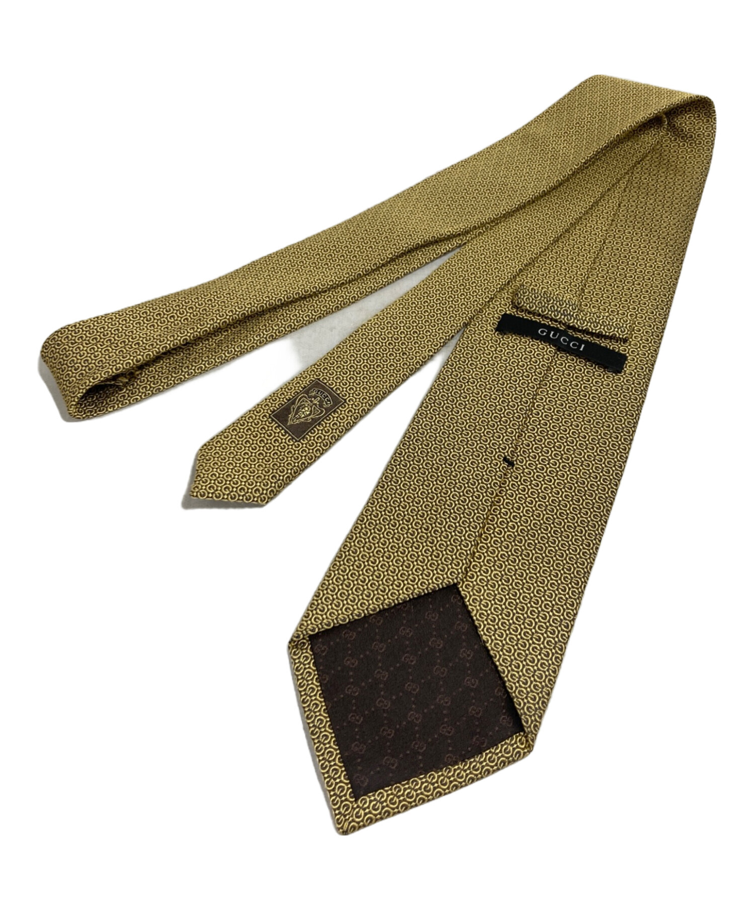 中古・古着通販】GUCCI (グッチ) ネクタイ ゴールド サイズ:151