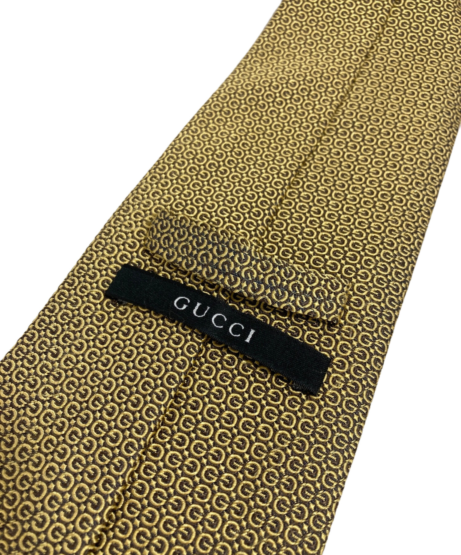 中古・古着通販】GUCCI (グッチ) ネクタイ ゴールド サイズ:151