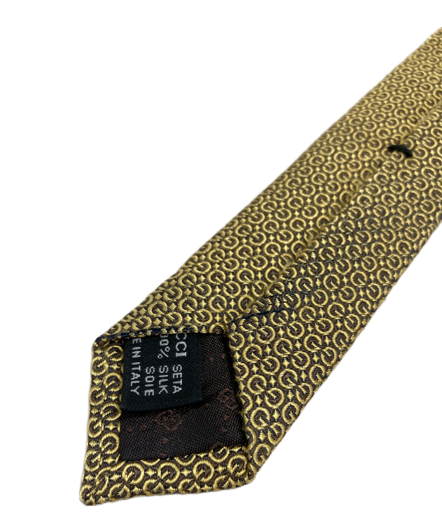中古・古着通販】GUCCI (グッチ) ネクタイ ゴールド サイズ:151