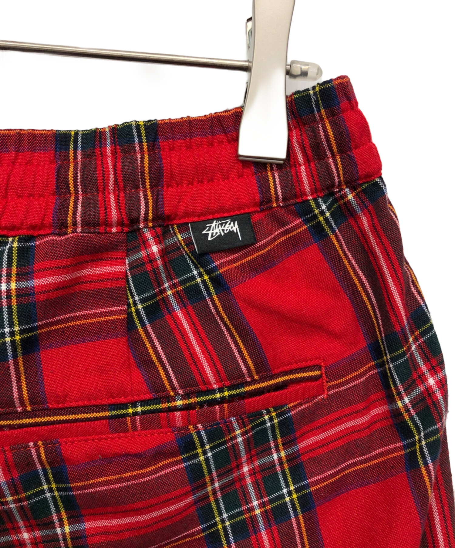 中古・古着通販】stussy (ステューシー) チェックパンツ レッド サイズ 中古・古着通販】stussy (ステューシー) チェックパンツ レッド サイズ