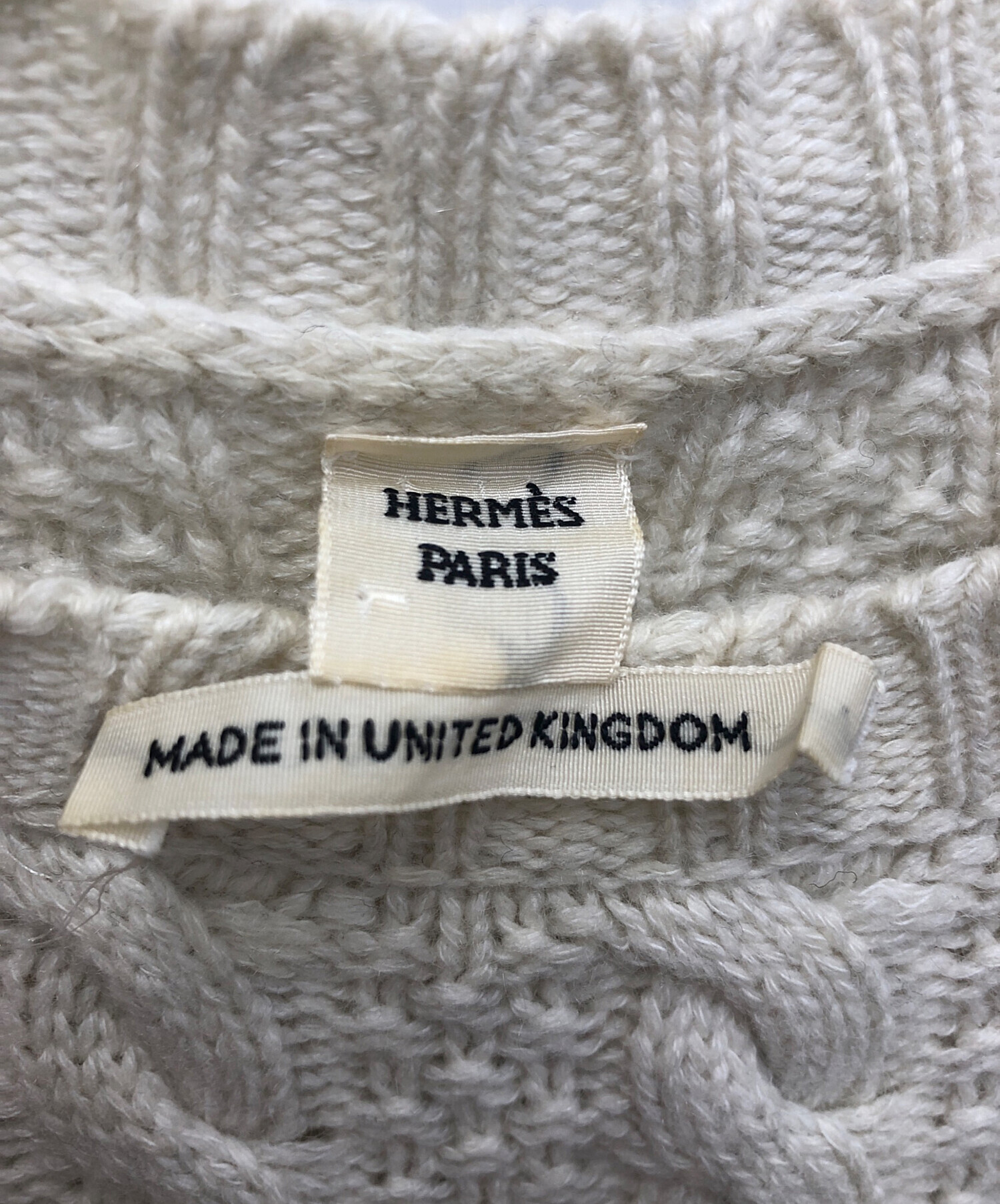 中古・古着通販】HERMES (エルメス) カシミヤ混ニットワンピース