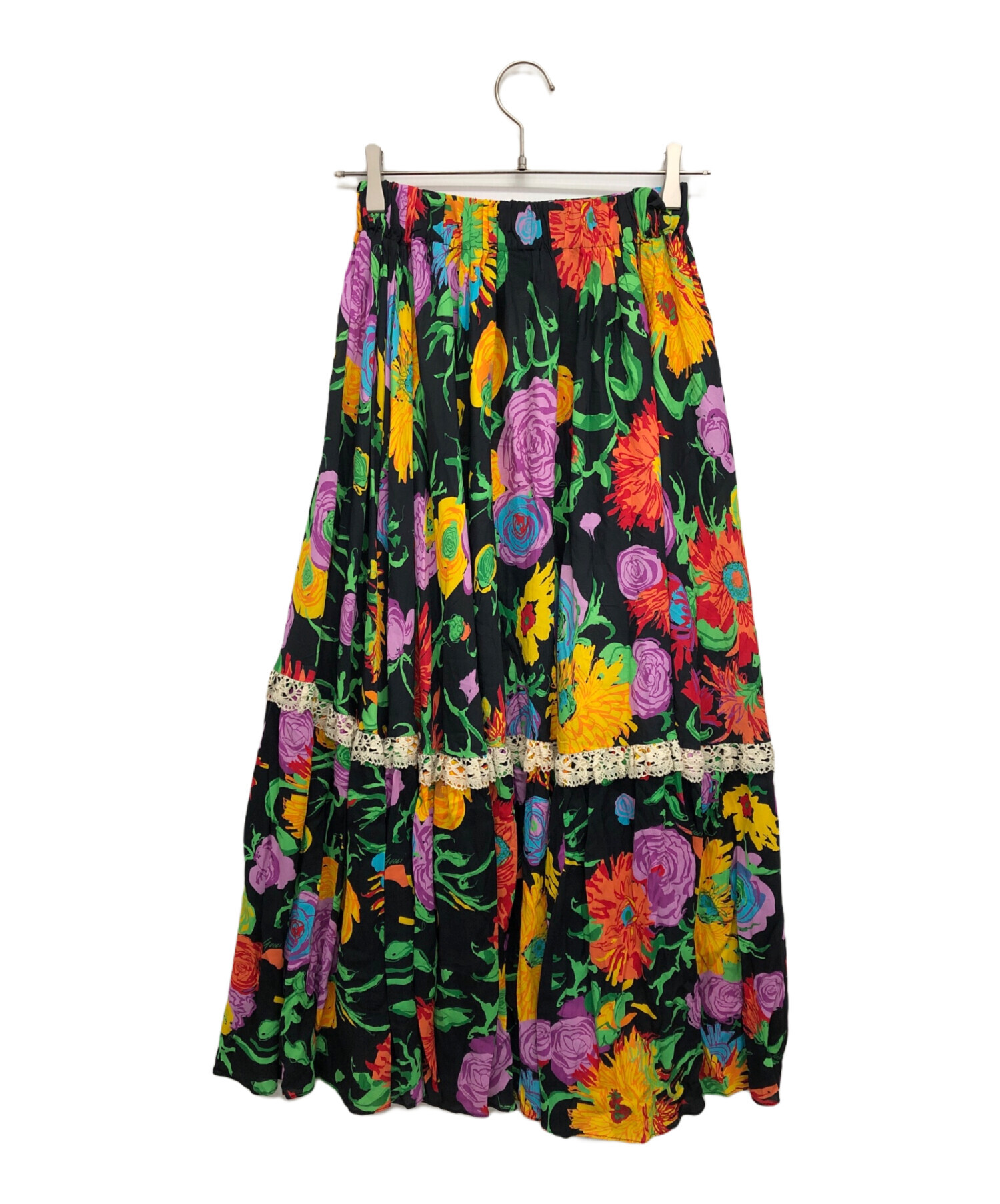 中古・古着通販】GUCCI (グッチ) フラワープリントロングフレア