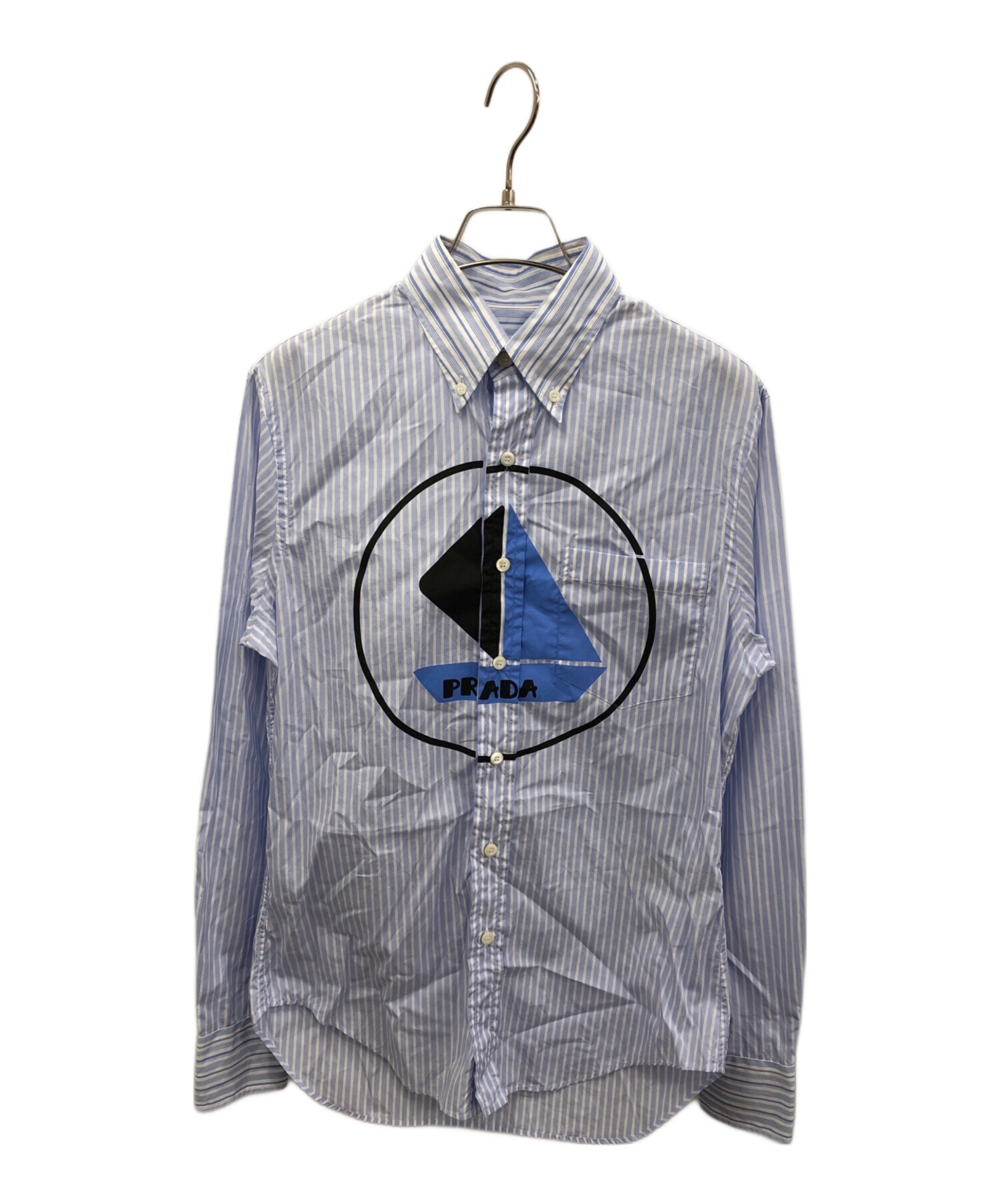 中古・古着通販】PRADA (プラダ) ボタンダウンシャツ スカイブルー  