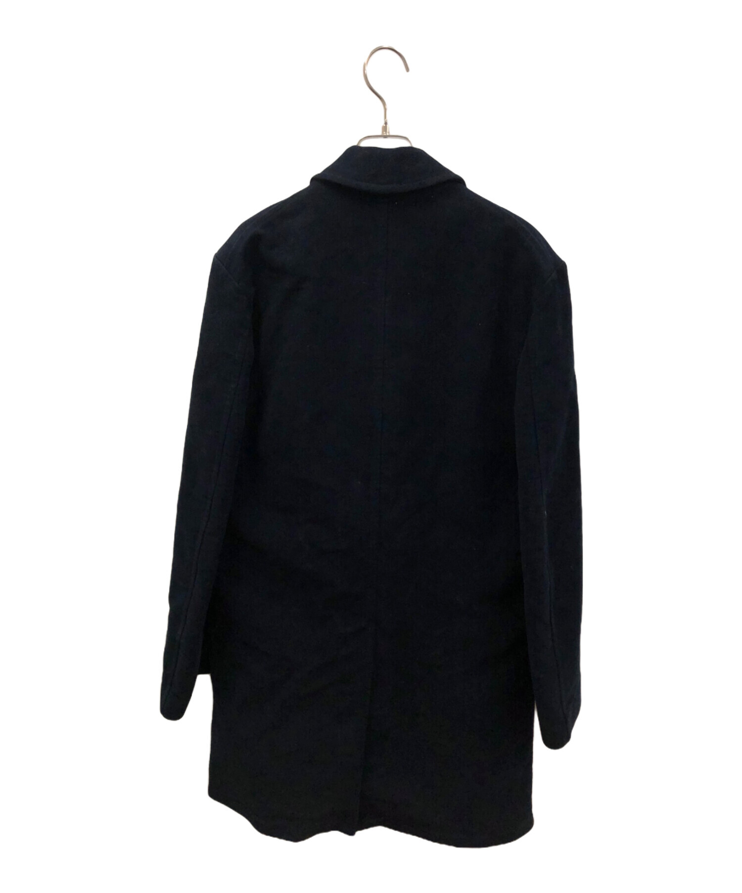 中古・古着通販】GUCCI (グッチ) 比翼ステンカラーコート ネイビー