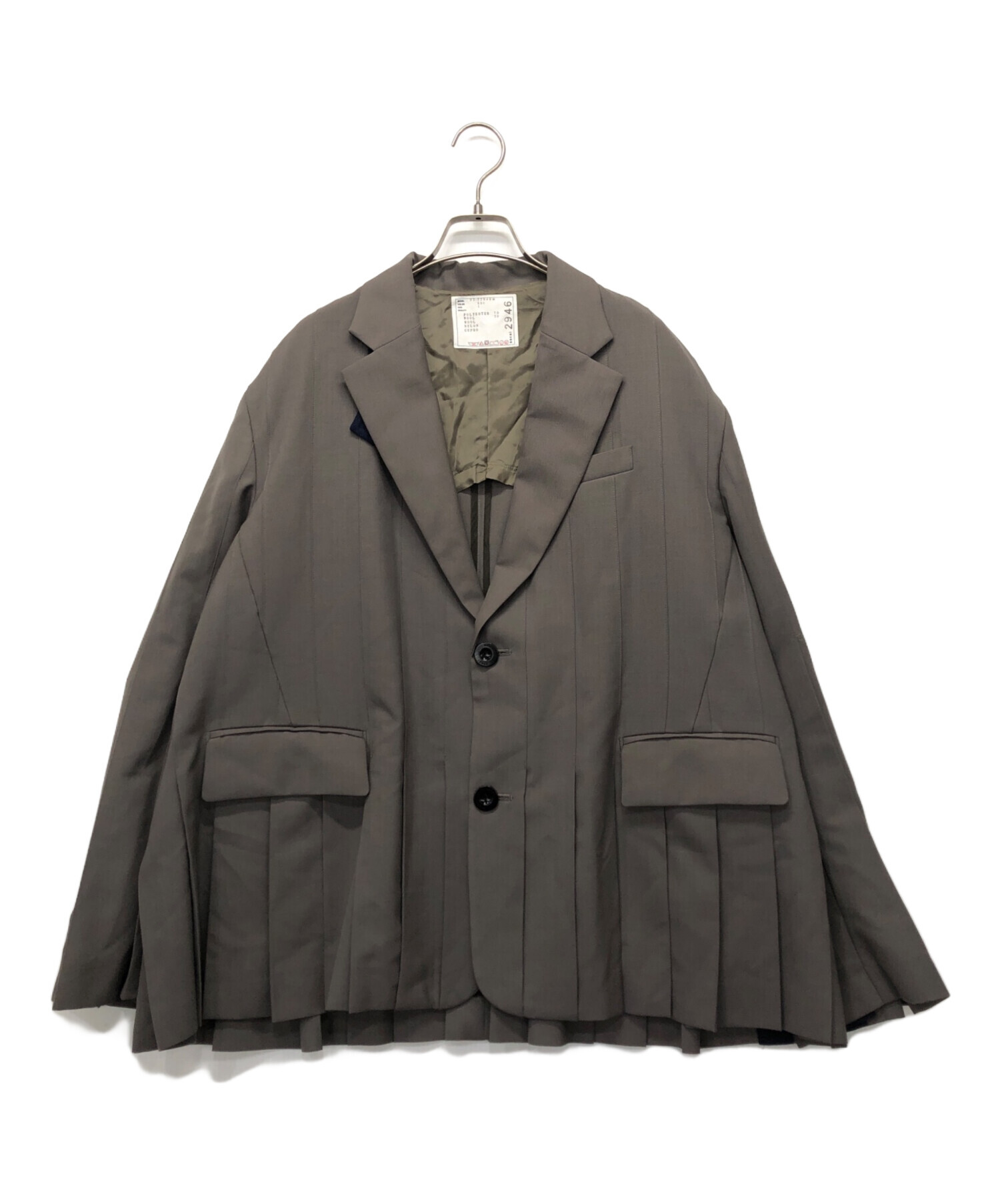 中古・古着通販】sacai (サカイ) プリーツスーチングジャケット