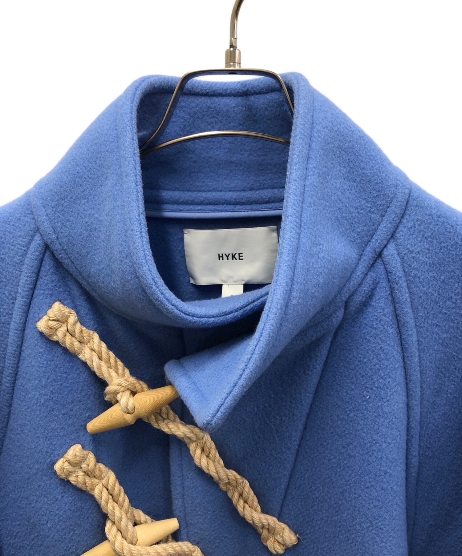 HYKE DOUBLE FACE DUFFLE JACKET ブルー サイズ1