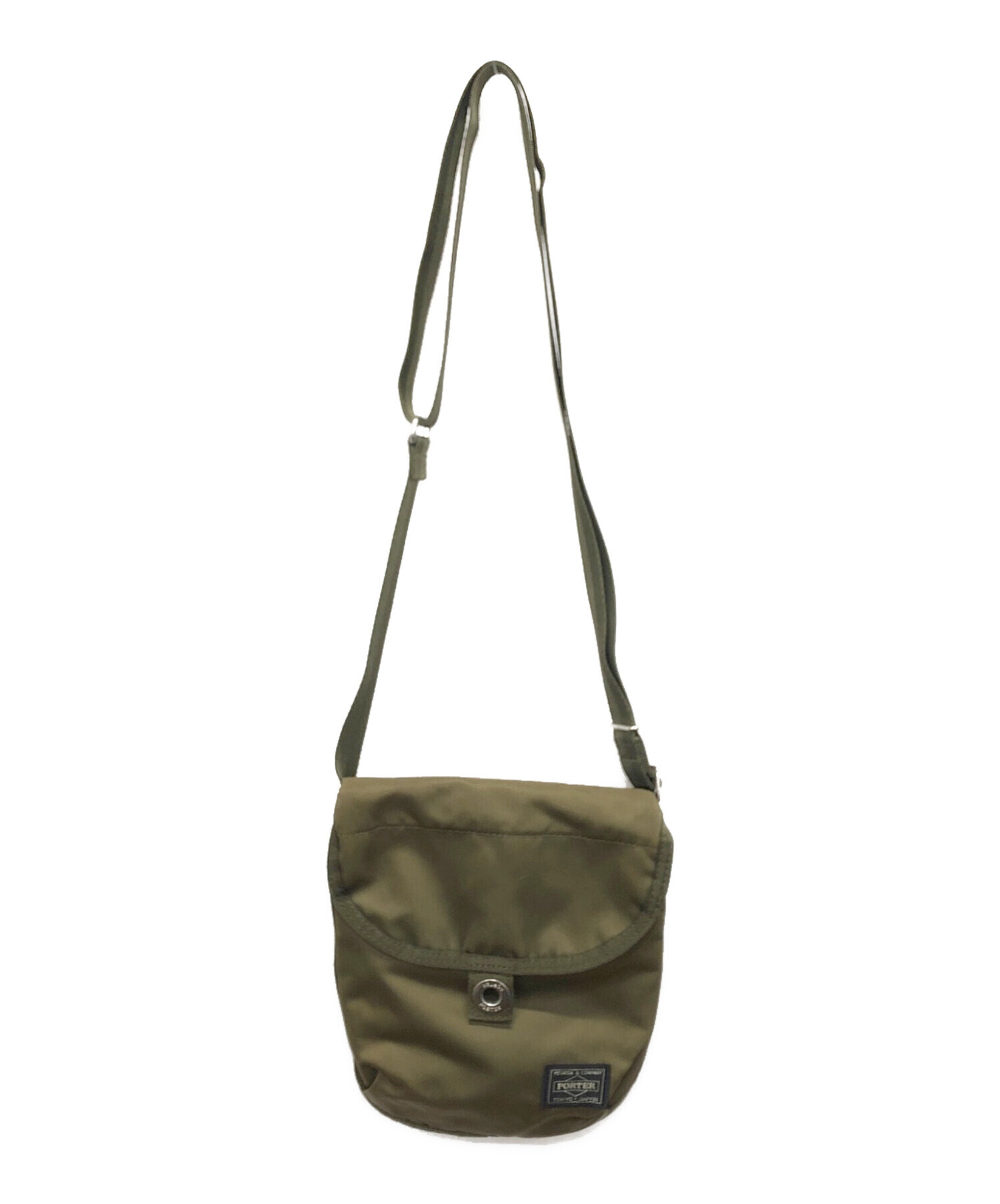 PORTER FRAME ショルダーバッグ オリーブ美品 中古・古着通販】PORTER (ポーター) フレームショルダーバッグ