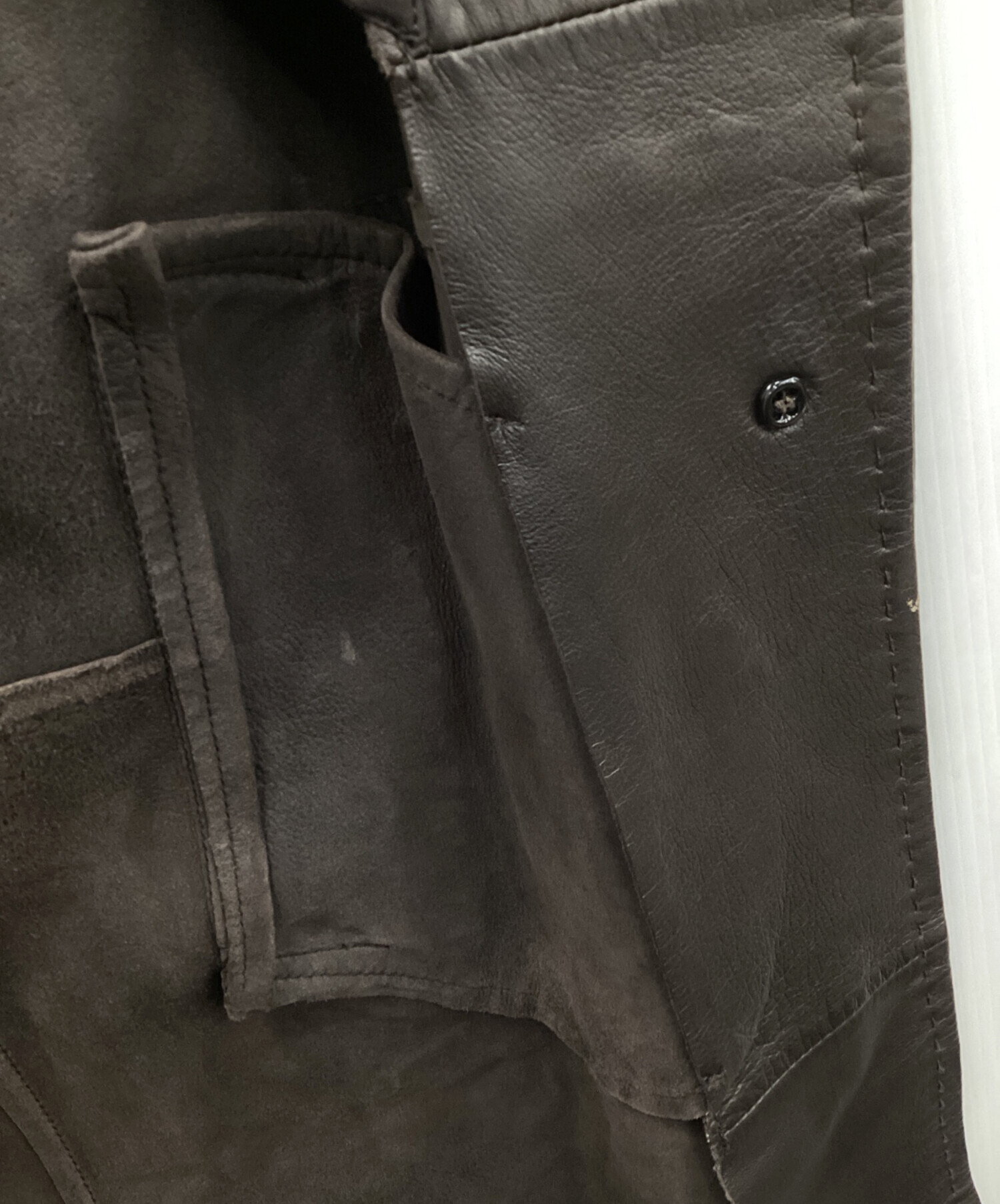 中古・古着通販】BOSS HUGO BOSS (ボス ヒューゴボス) レザーコート