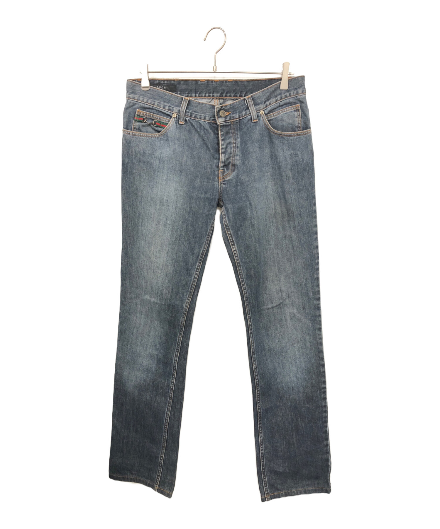 【C】GUCCI グッチ デニム シェリーライン セルビッチ サイズ:38 中古・古着通販】GUCCI (グッチ) シェリーラインセルビッチ