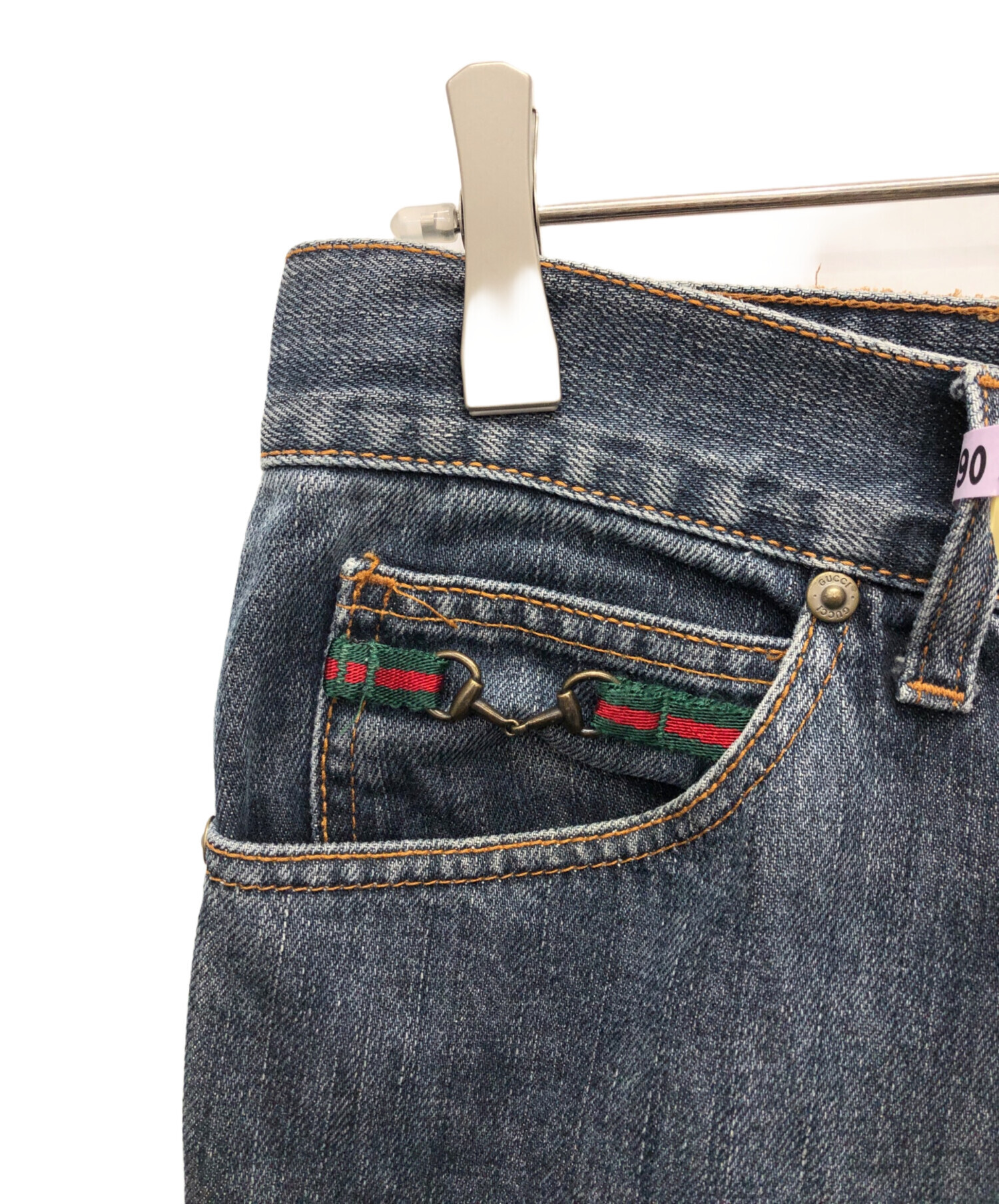 【C】GUCCI グッチ デニム シェリーライン セルビッチ サイズ:38 中古・古着通販】GUCCI (グッチ) シェリーラインセルビッチ