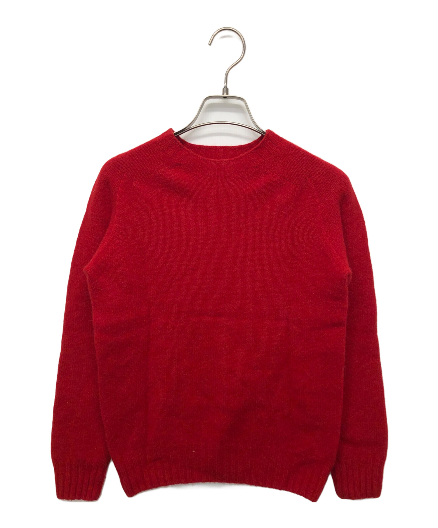 MORRIS & SONS】ジーロンラム クルーネックニット レッド