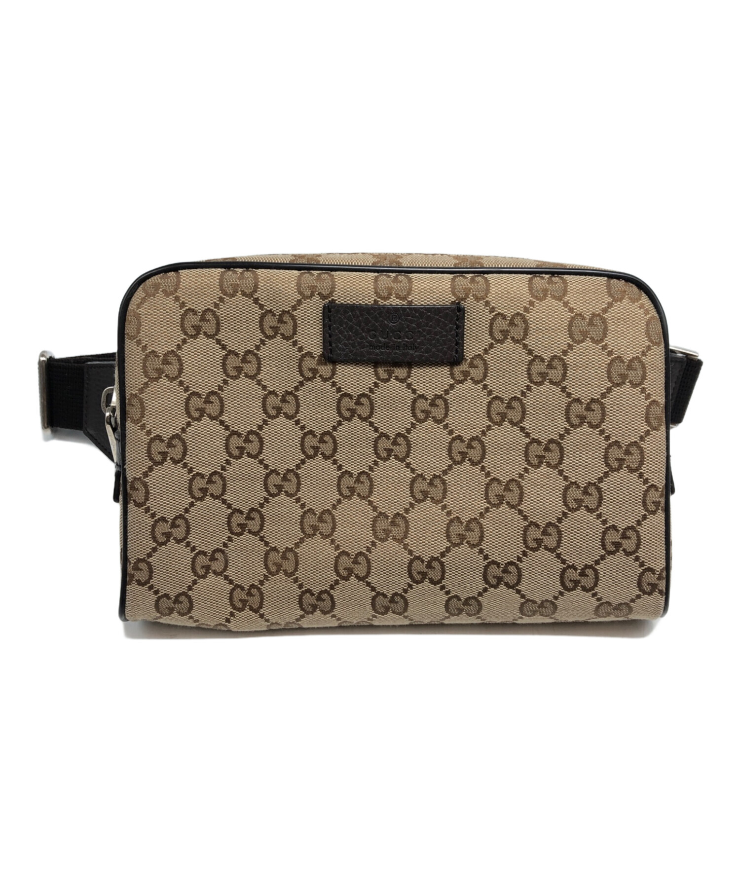 GUCCI GGキャンバス ボディバッグ ベージュ 中古・古着通販】GUCCI (グッチ) GGキャンバスボディバッグ ベージュ