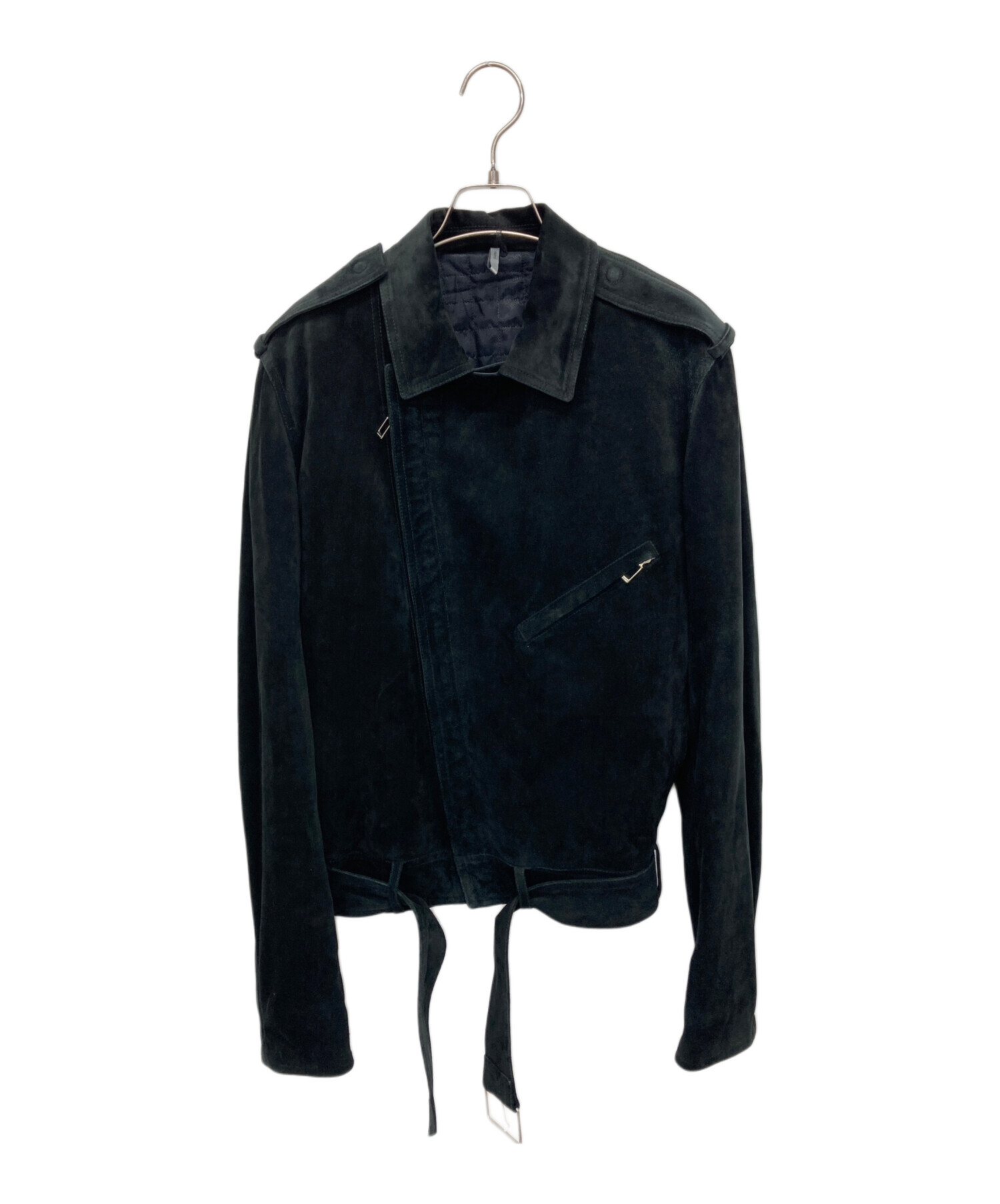 size46☆美品☆ディオールオム ピュアウール製ライダースジャケット 内綿入 中古・古着通販】DIOR HOMME (ディオール オム) 中綿スエード