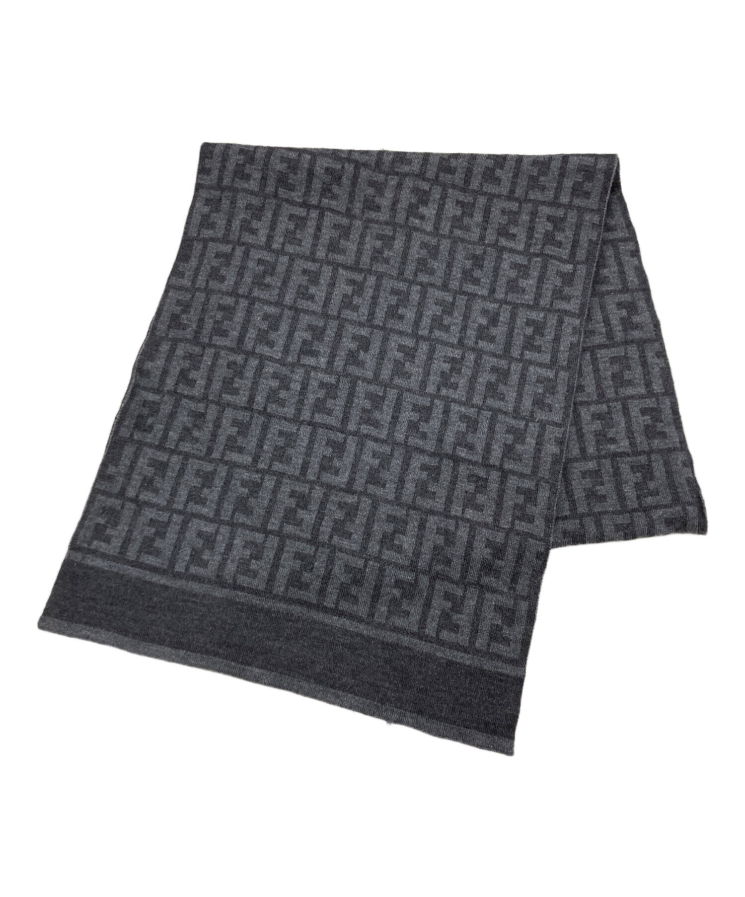 中古・古着通販】FENDI (フェンディ) ズッカ柄マフラー グレー