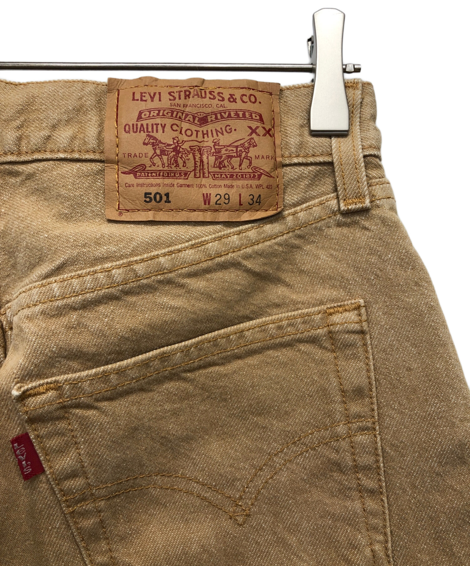 中古・古着通販】LEVI'S (リーバイス) カラーデニム ベージュ サイズ