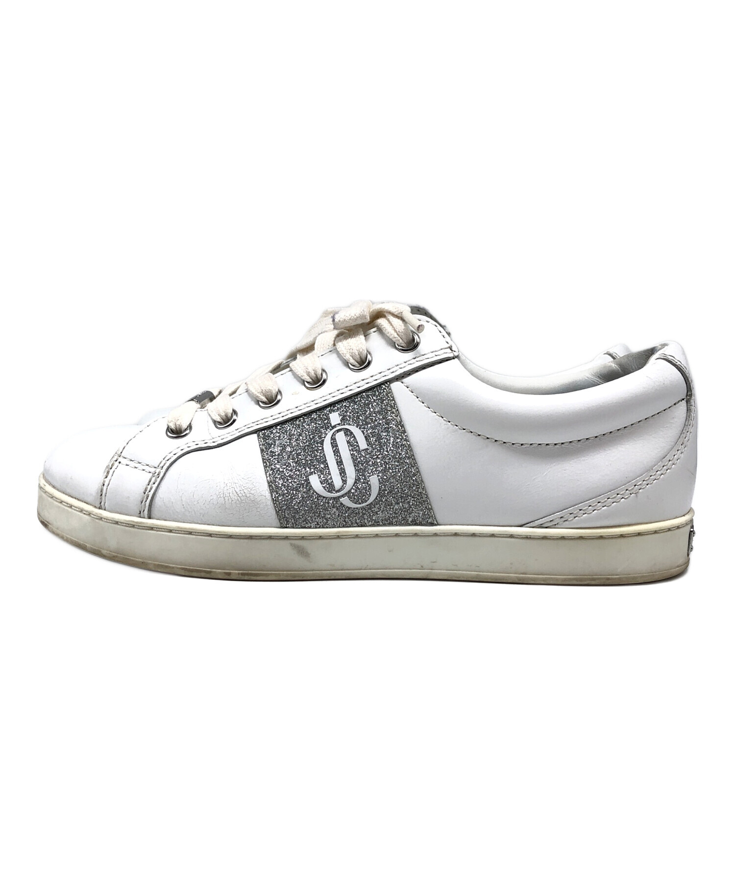 中古・古着通販】JIMMY CHOO (ジミーチュウ) グリッターロゴスニーカー 
