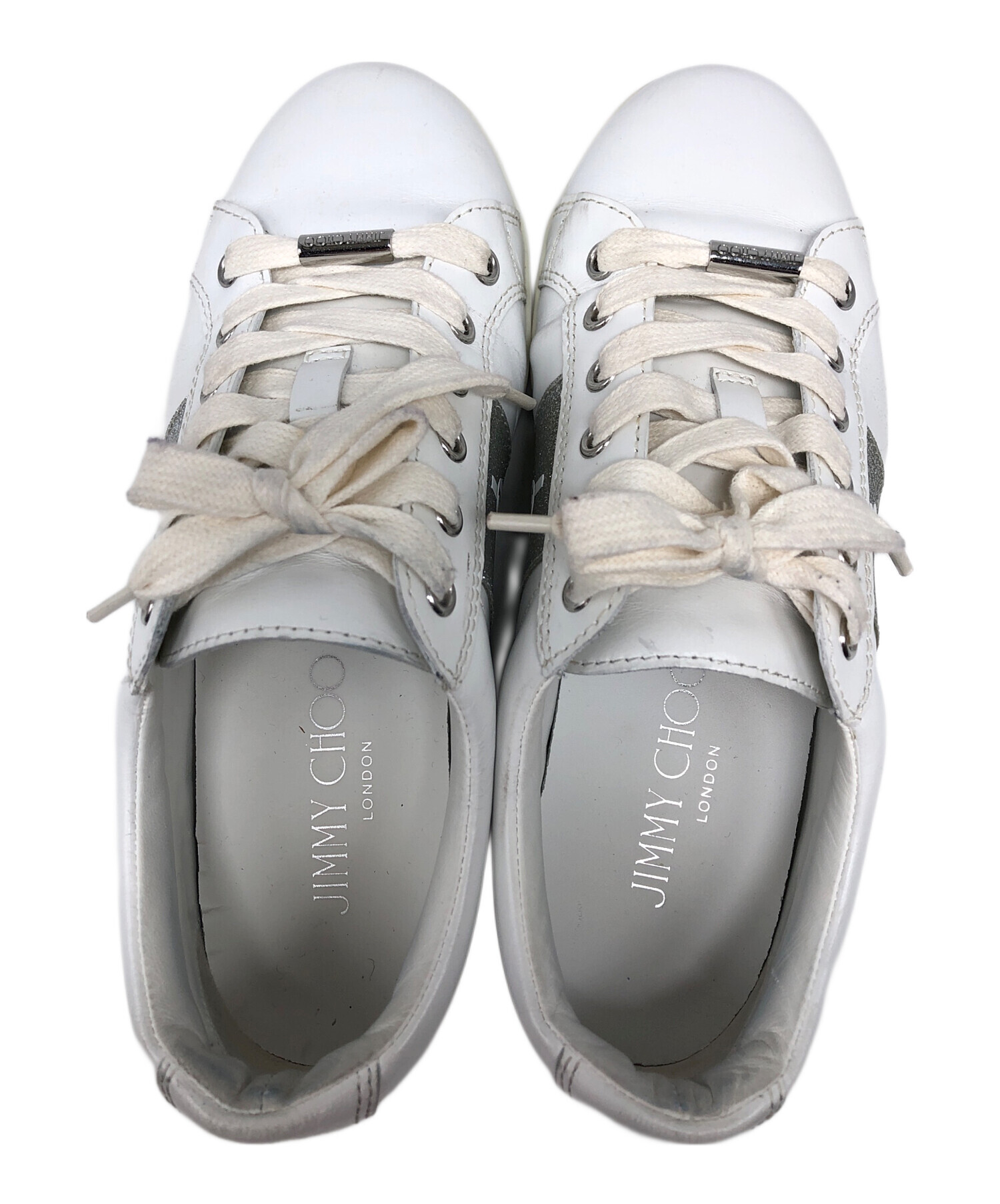 中古・古着通販】JIMMY CHOO (ジミーチュウ) グリッターロゴスニーカー 