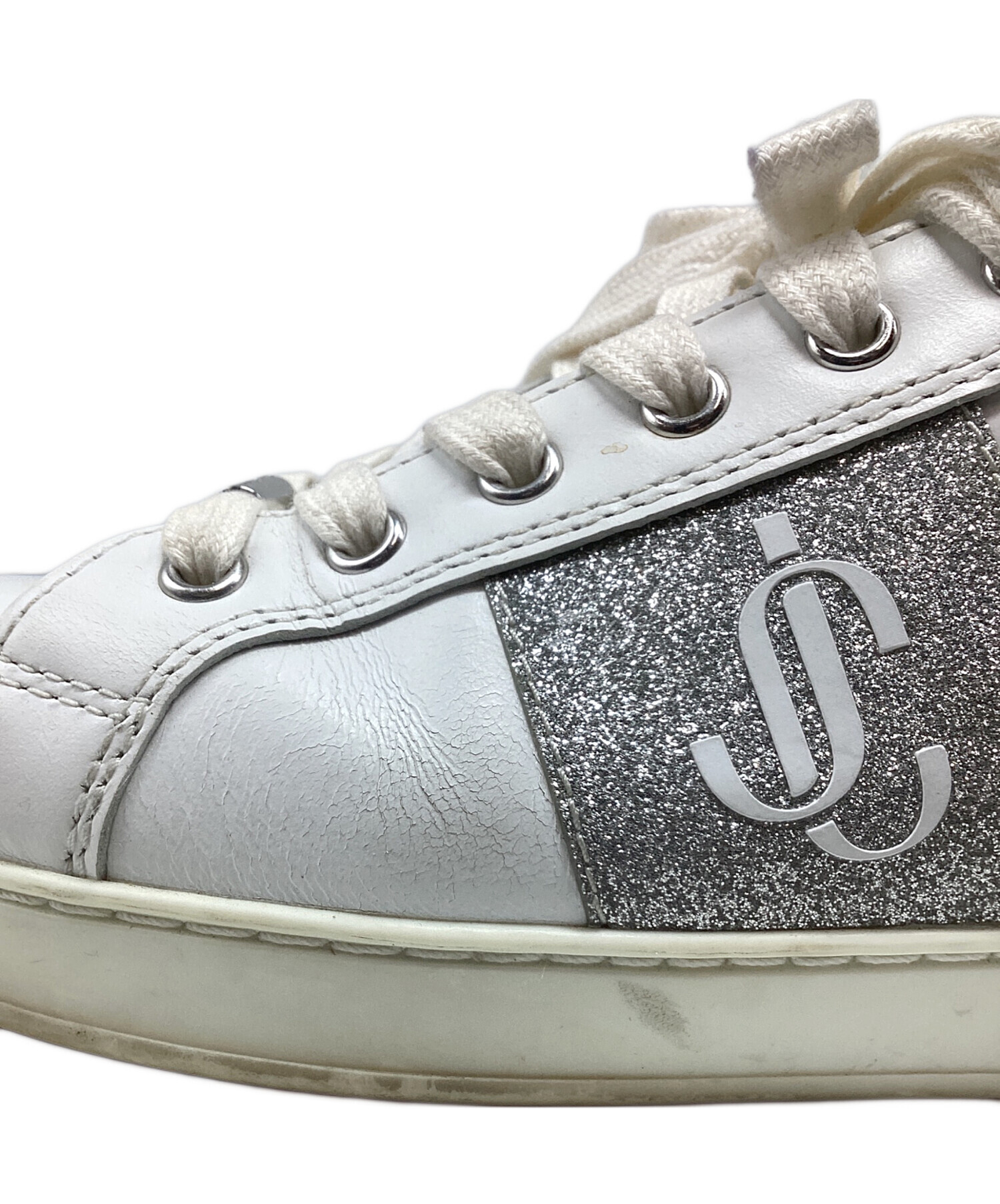 中古・古着通販】JIMMY CHOO (ジミーチュウ) グリッターロゴスニーカー 