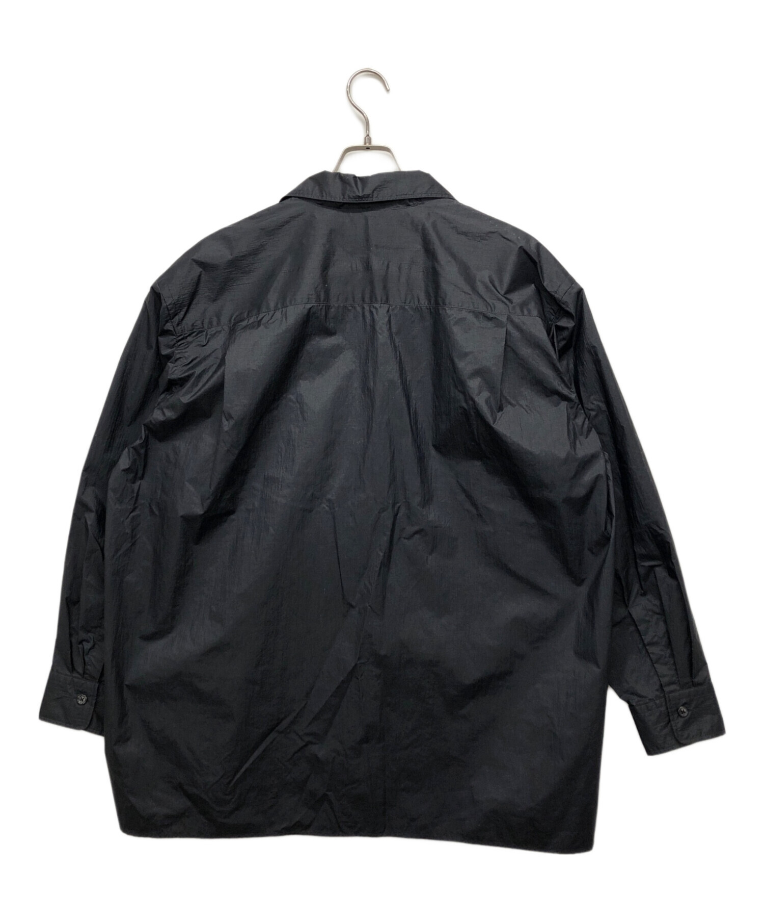 中古・古着通販】santaku (サンタク) washer lip stop shirt ブラック 中古・古着通販】santaku (サンタク) washer lip stop shirt ブラック