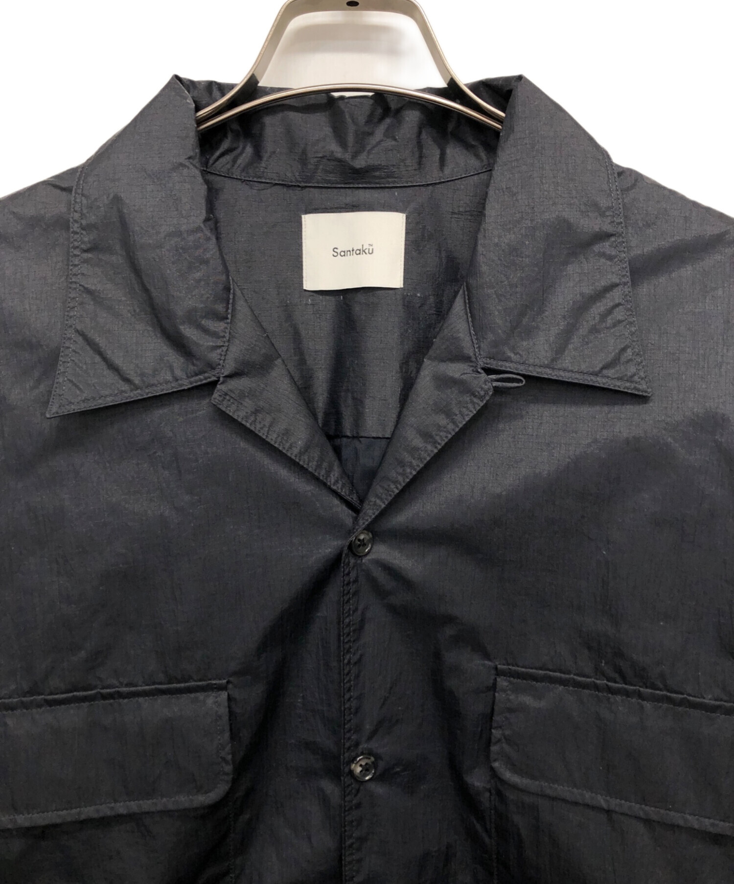 中古・古着通販】santaku (サンタク) washer lip stop shirt ブラック