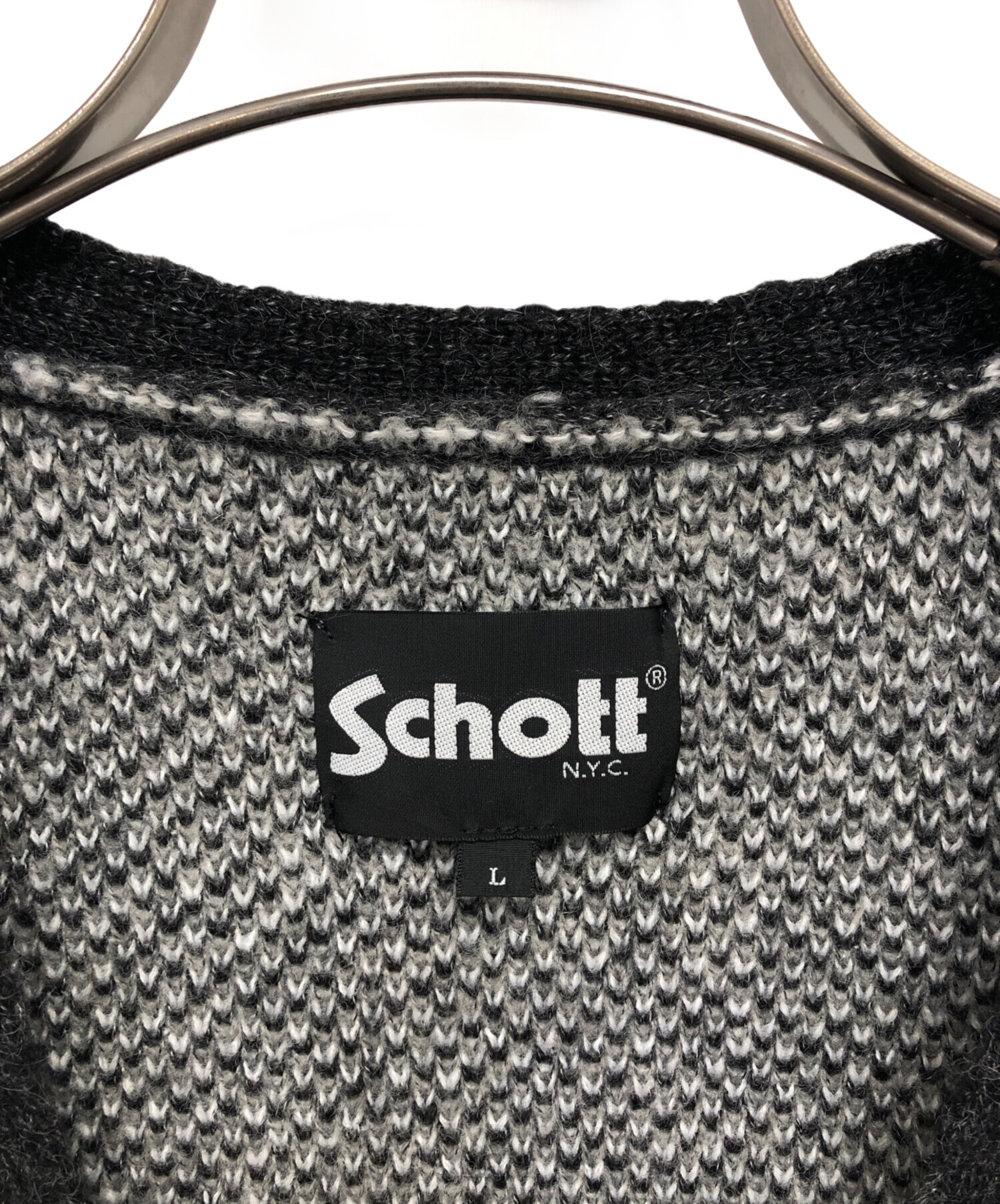 中古・古着通販】Schott (ショット) ファイヤーモヘアカーディガン