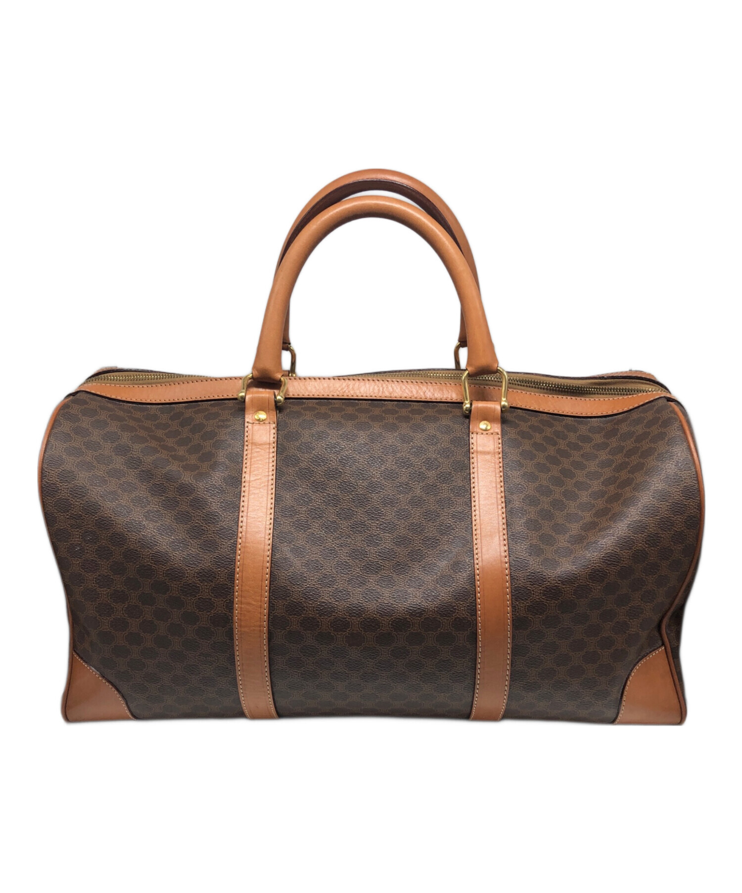 中古・古着通販】CELINE (セリーヌ) マカダムボストンバッグ ブラウン 