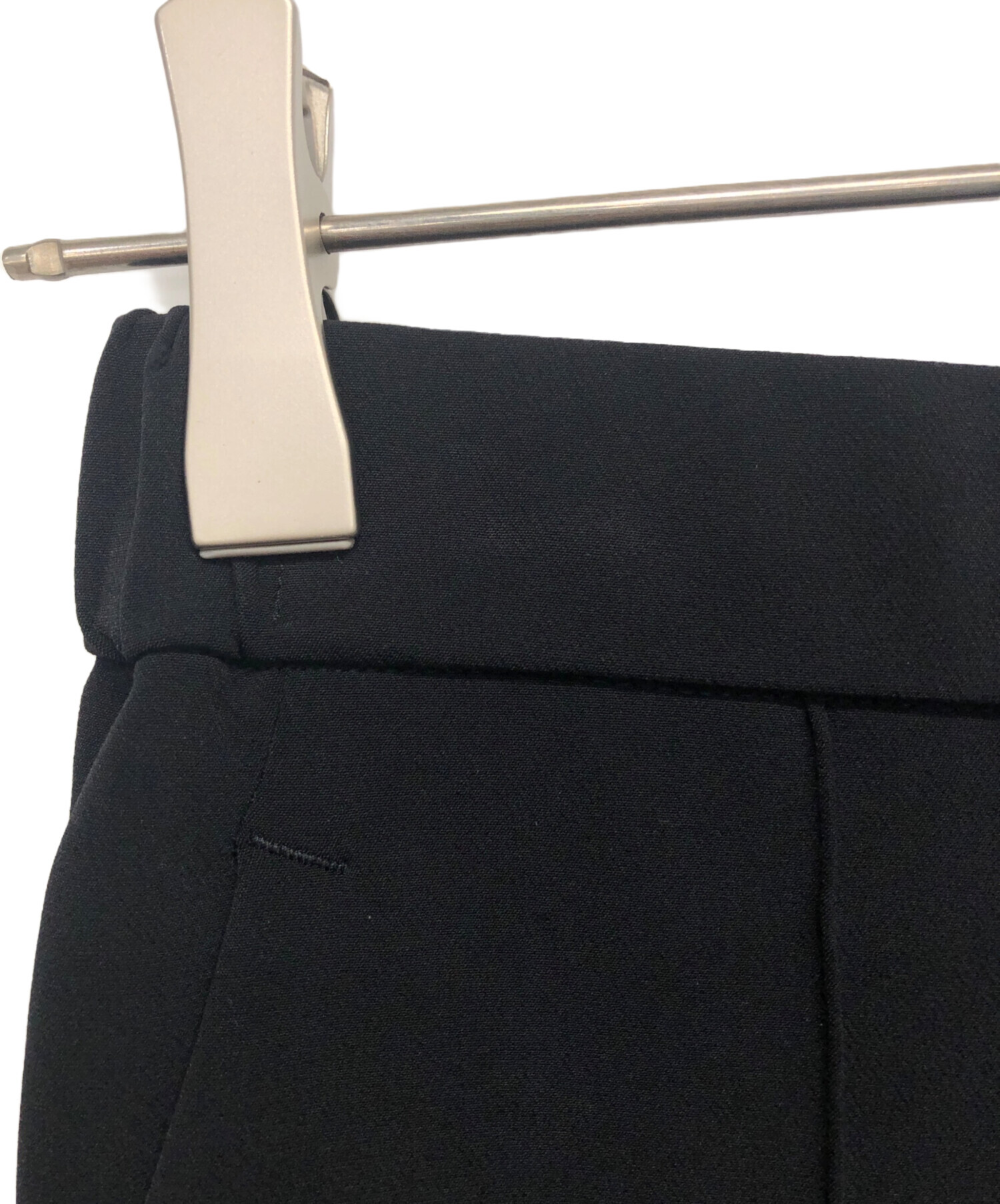 中古・古着通販】YORI (ヨリ) ピンタックパンツ ブラック サイズ:38