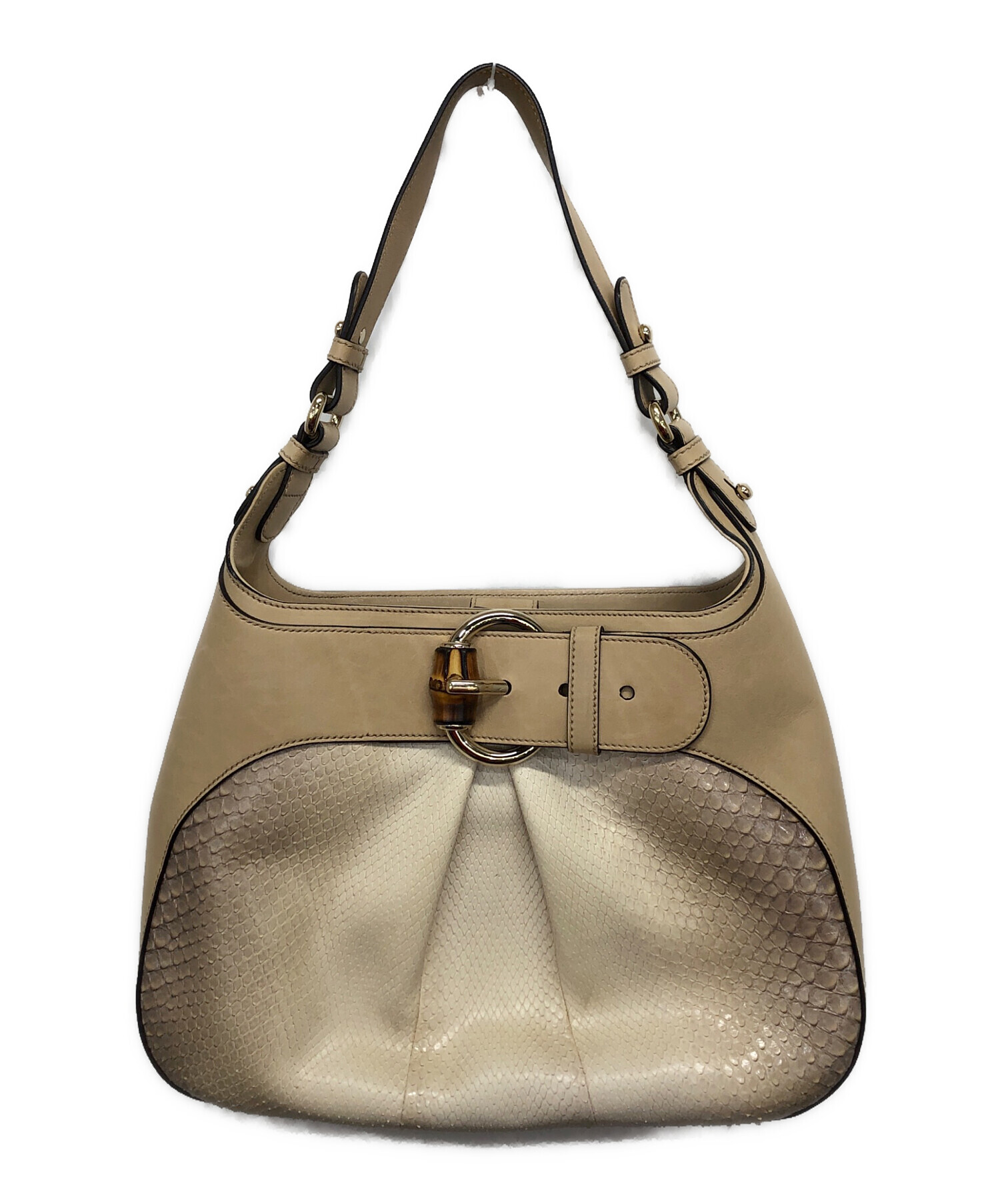 中古・古着通販】GUCCI (グッチ) パイソンバンブーワンショルダー 