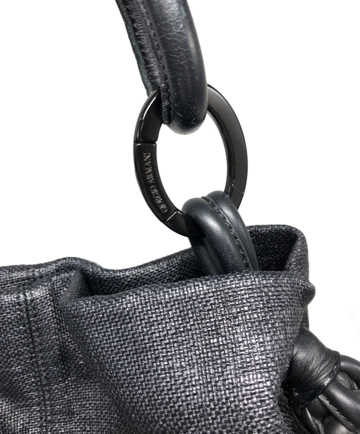 【中古品】 GIORGIO ARMANI レザー ワンショルダーバッグ グレー 中古・古着通販】GIORGIO ARMANI (ジョルジョアルマーニ) ワン