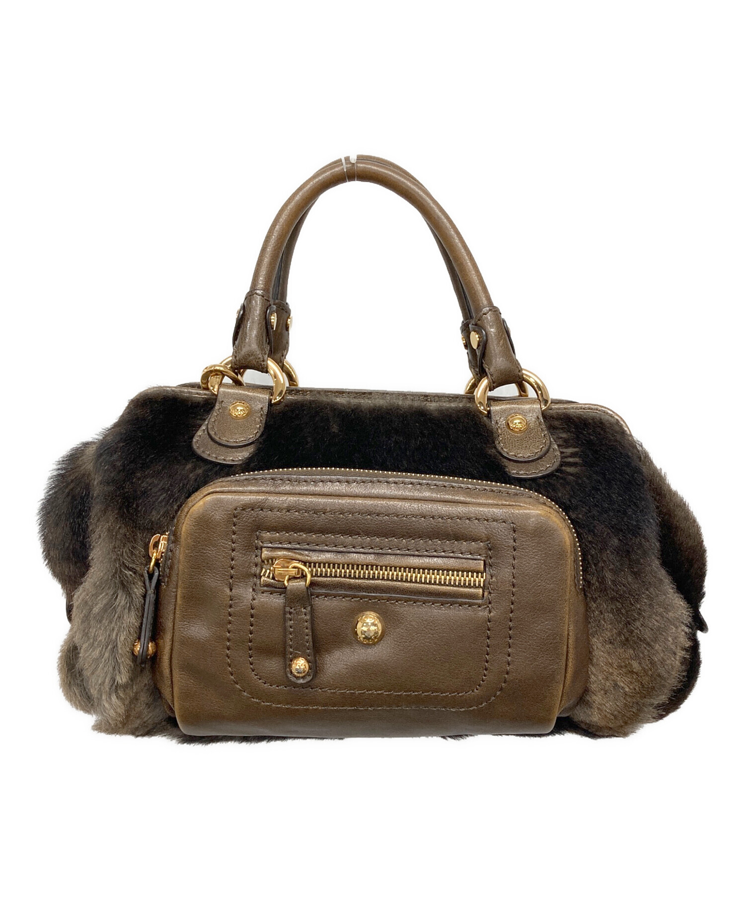 中古・古着通販】TOD'S (トッズ) ファーハンドバッグ ブラウン