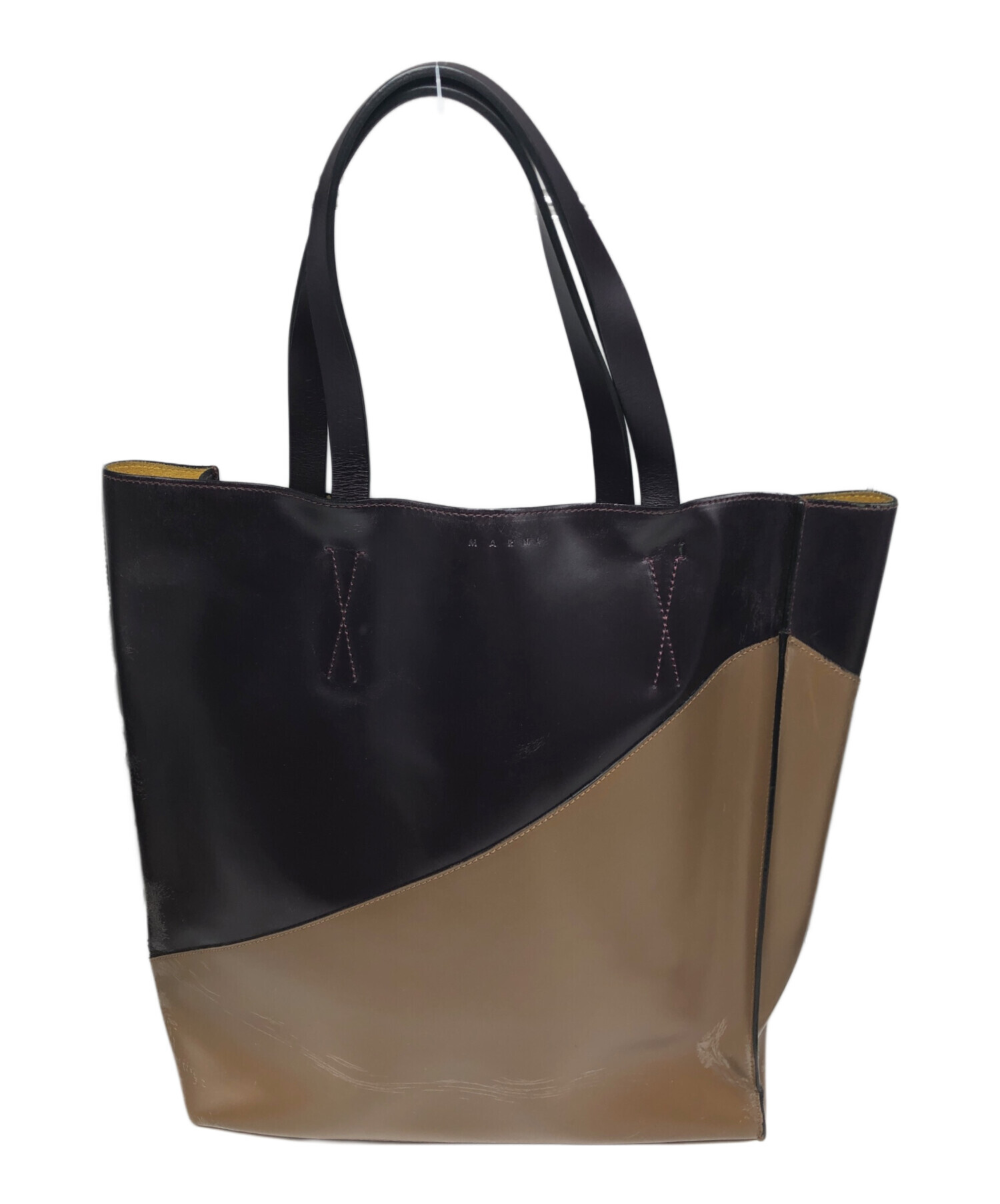 中古・古着通販】MARNI (マルニ) バイカラートートバッグ ベージュ 