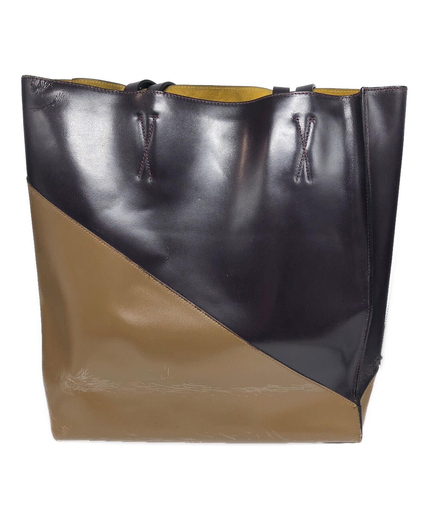 中古・古着通販】MARNI (マルニ) バイカラートートバッグ ベージュ 