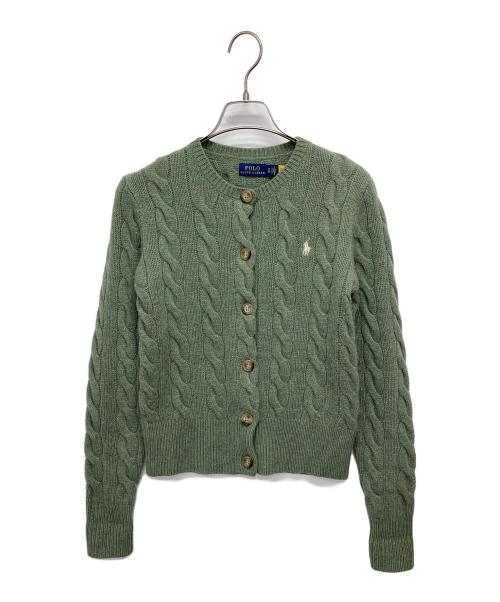 Polo Ralph Lauren グリーン カーディガン 中古・古着通販】POLO RALPH LAUREN (ポロ・ラルフローレン) カシミヤ