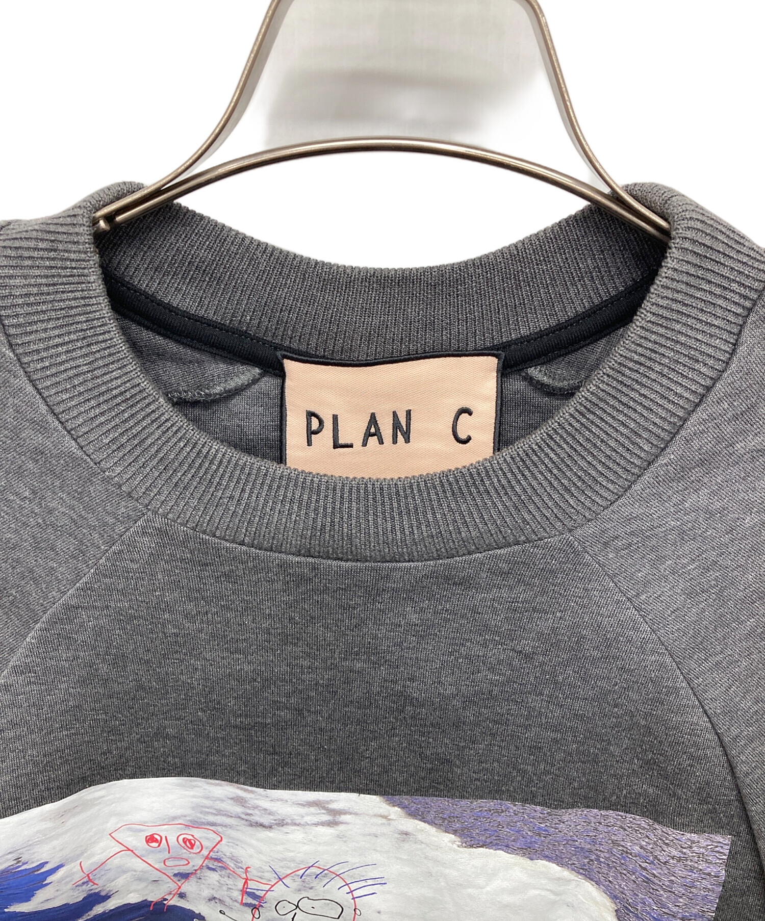 中古・古着通販】Plan C (プランシー) プリントスウェット グレー