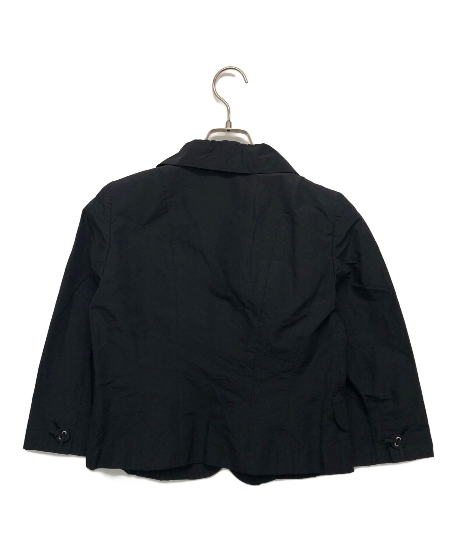 トゥービーシック レース ジャケット スカート セットアップ 42・40 黒 中古・古着通販】TO BE CHIC (トゥービーシック) セットアップ