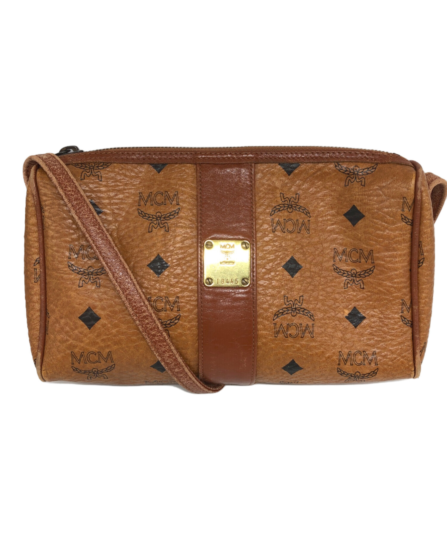 中古・古着通販】MCM (エムシーエム) ミニショルダーバッグ ブラウン 
