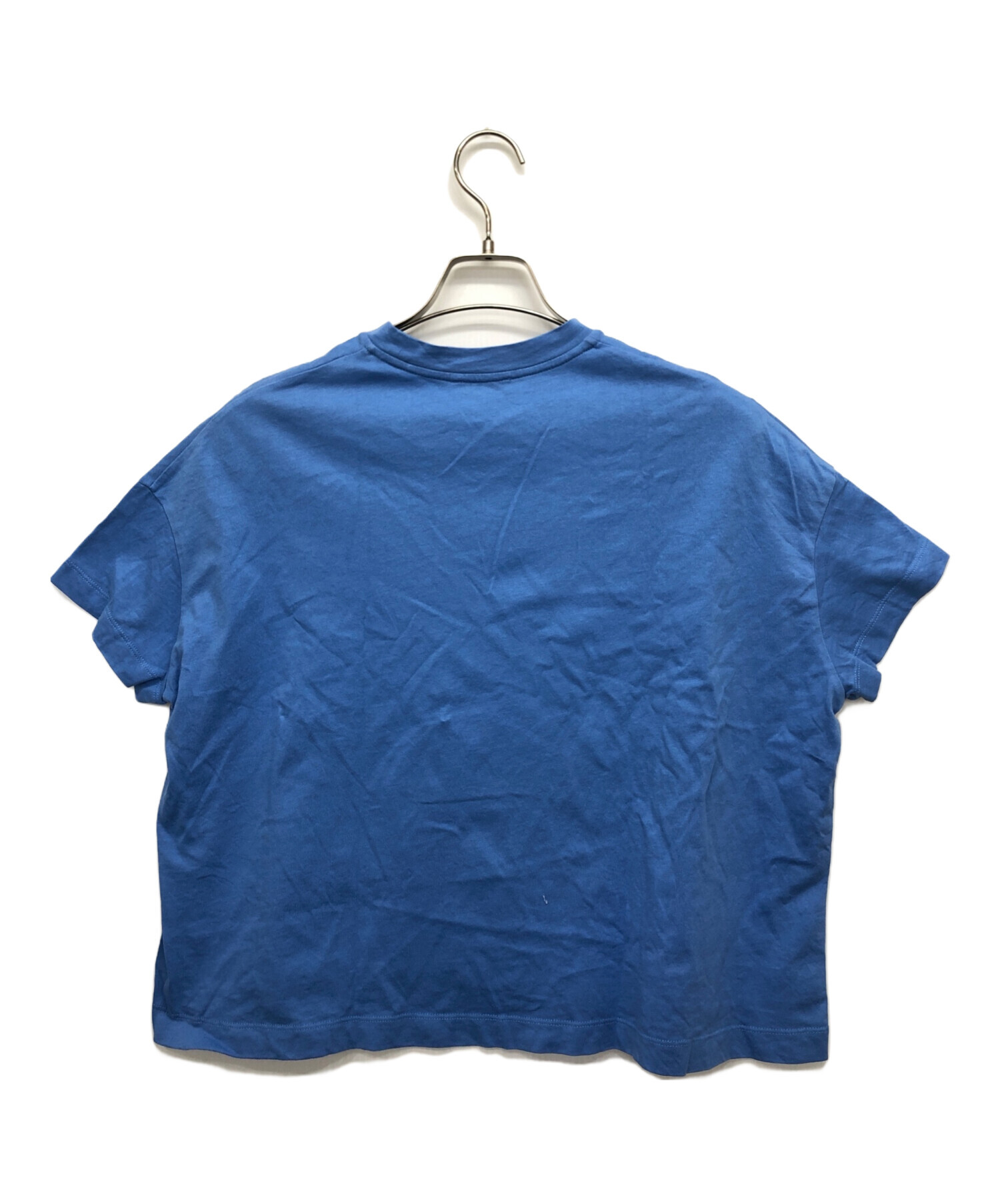 中古・古着通販】MONCLER (モンクレール) ロゴプリントTシャツ ブルー 