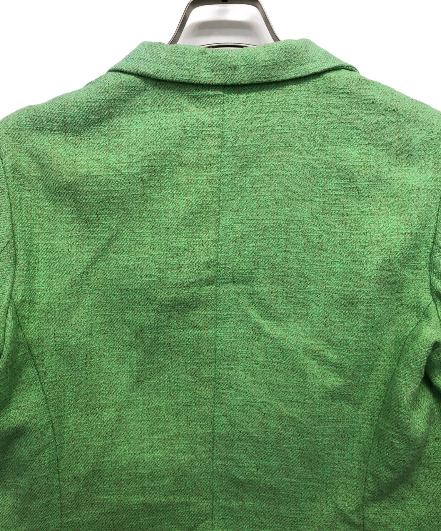 JIL SANDER【S】イタリア製 カシミヤ テーラード ジャケット グリーン 中古・古着通販】JIL SANDER (ジルサンダー) リネン混テーラード