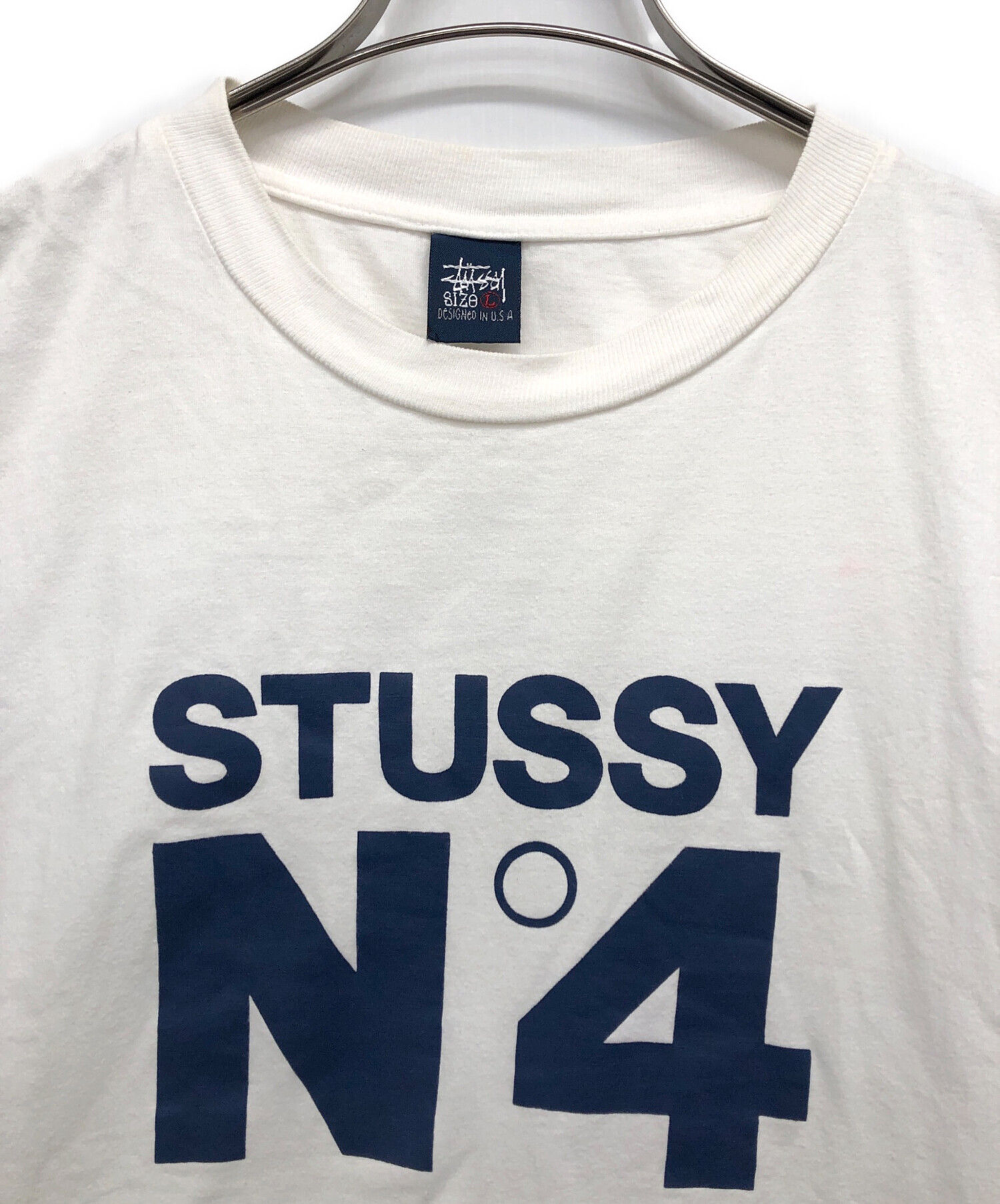中古・古着通販】stussy (ステューシー) N4プリントTシャツ ホワイト