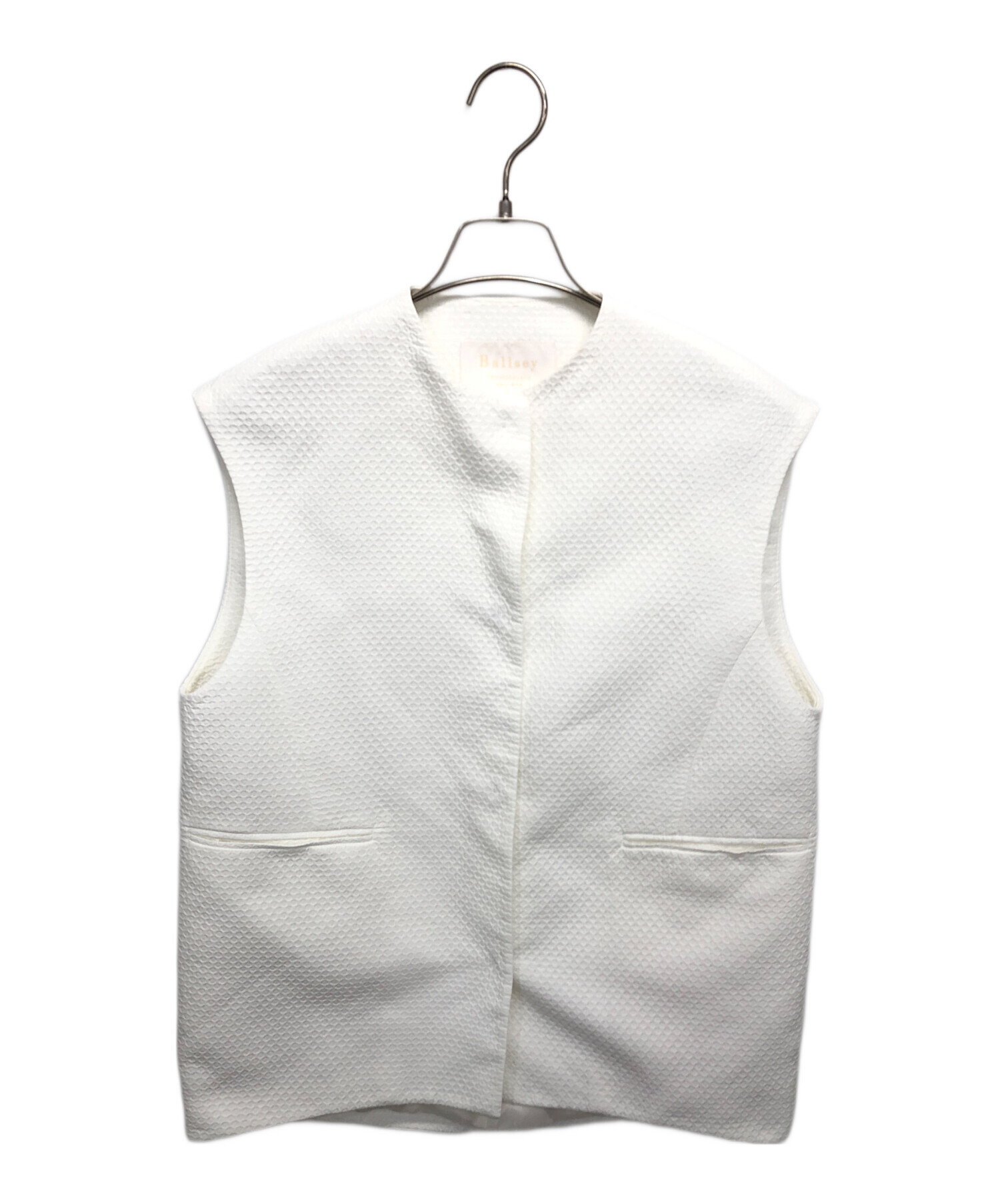 未使用品　トゥモローランド　Ballsey ボールジィファージレ　オフホワイト 中古・古着通販】BALLSEY (ボールジィ) ランダムファーショートベスト